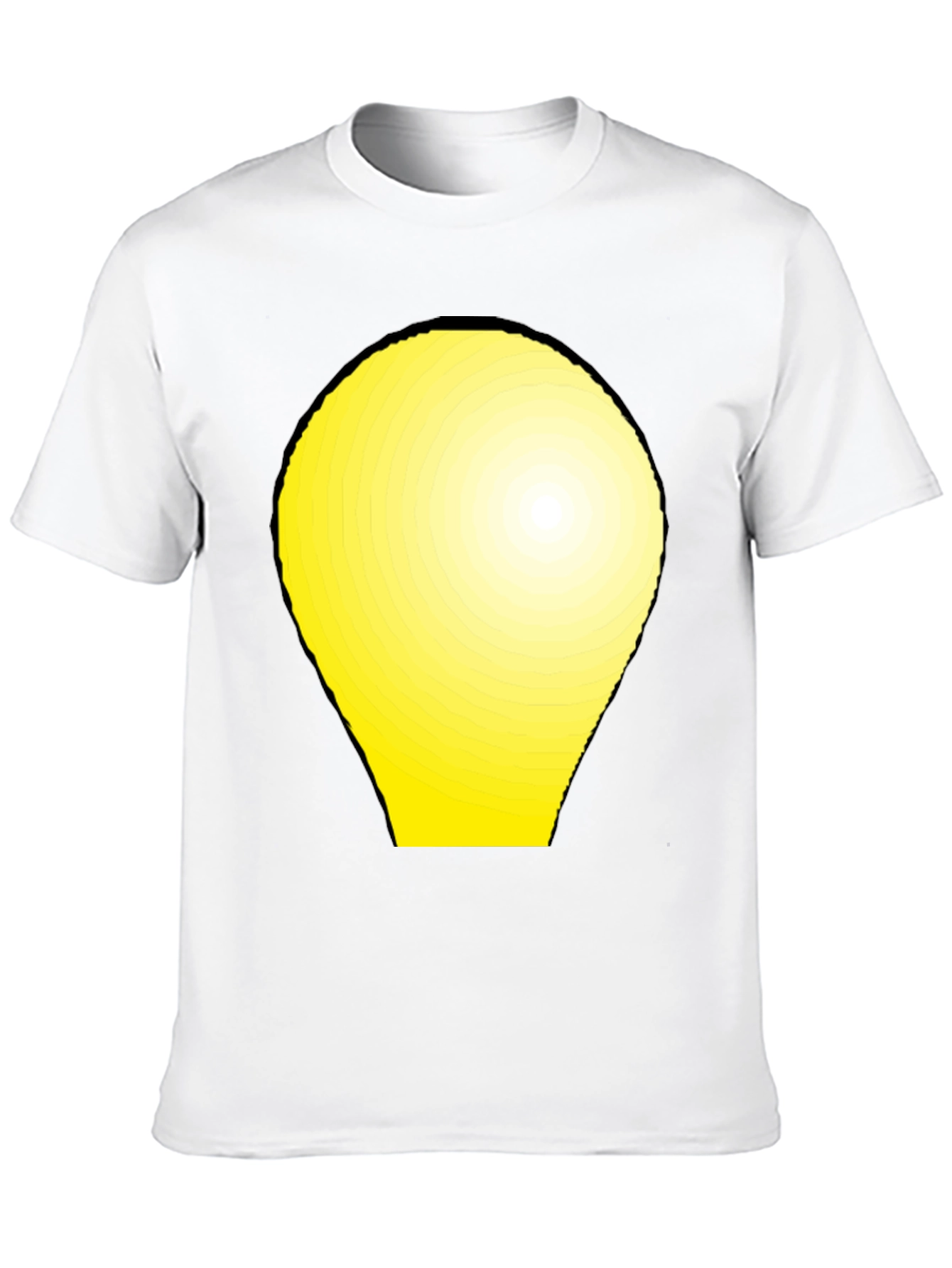 Modern Graphic Tee - Yellow Light Bulb Design