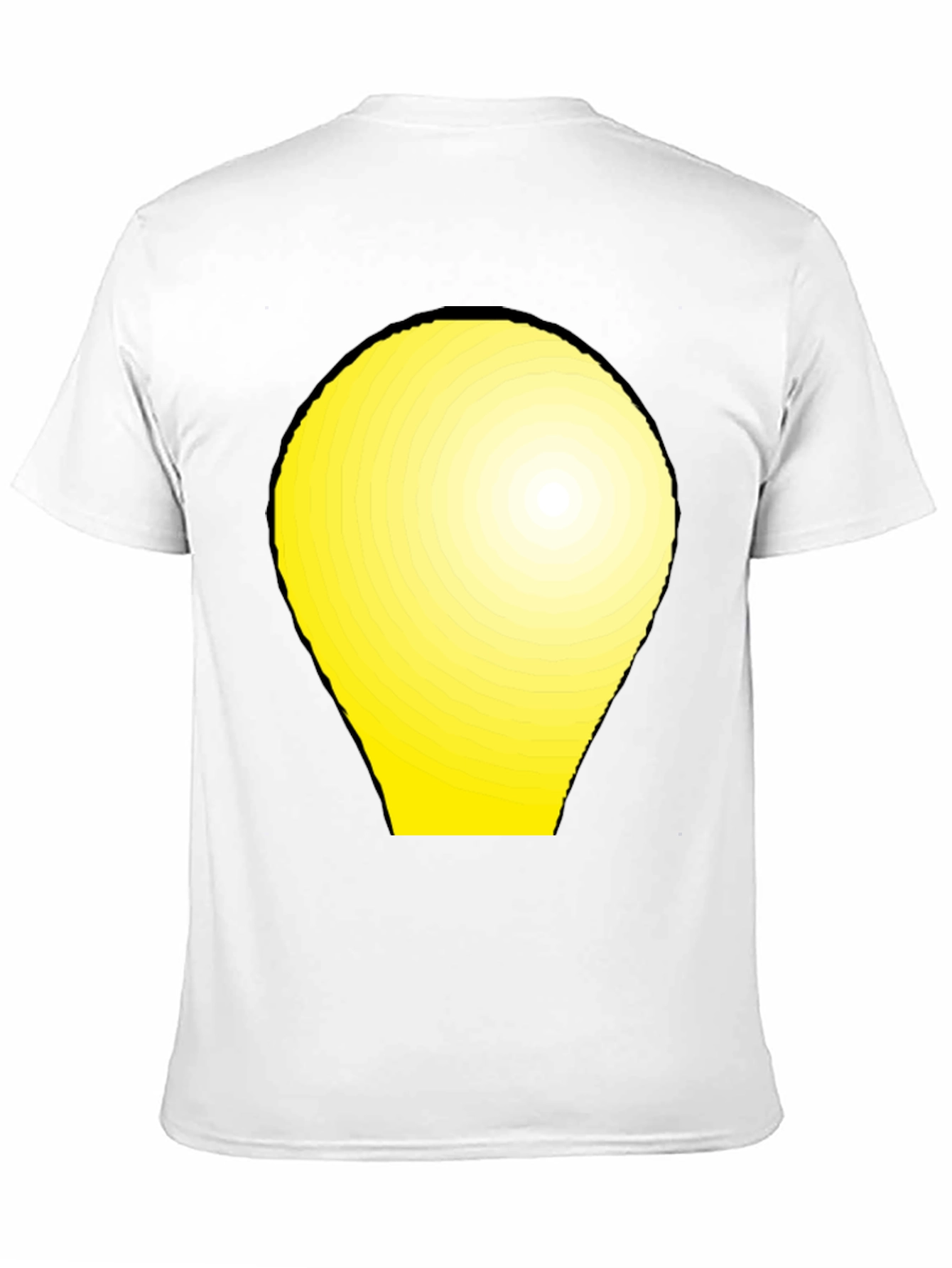 Modern Graphic Tee - Yellow Light Bulb Design