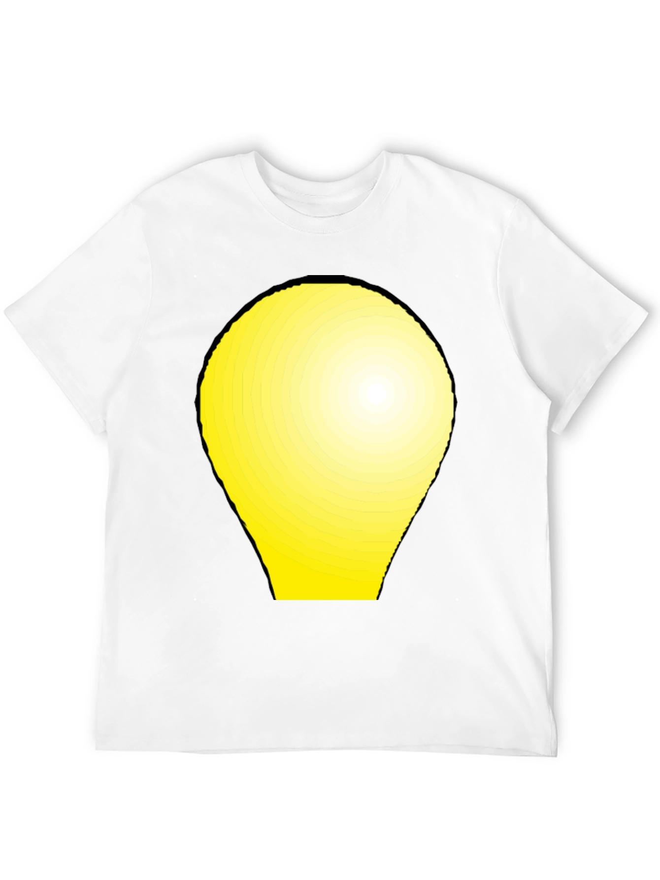 Modern Graphic Tee - Yellow Light Bulb Design