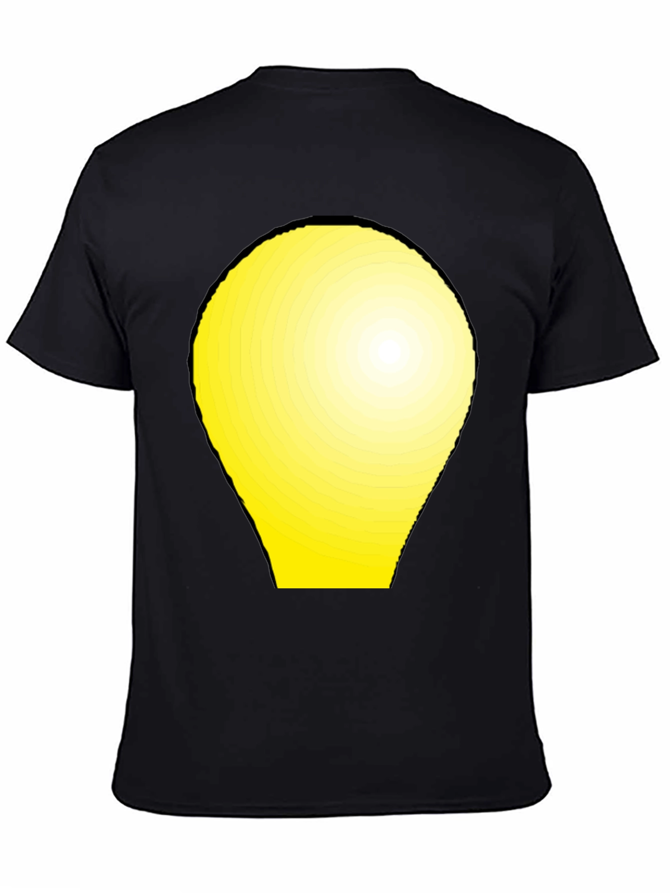 Modern Graphic Tee - Yellow Light Bulb Design
