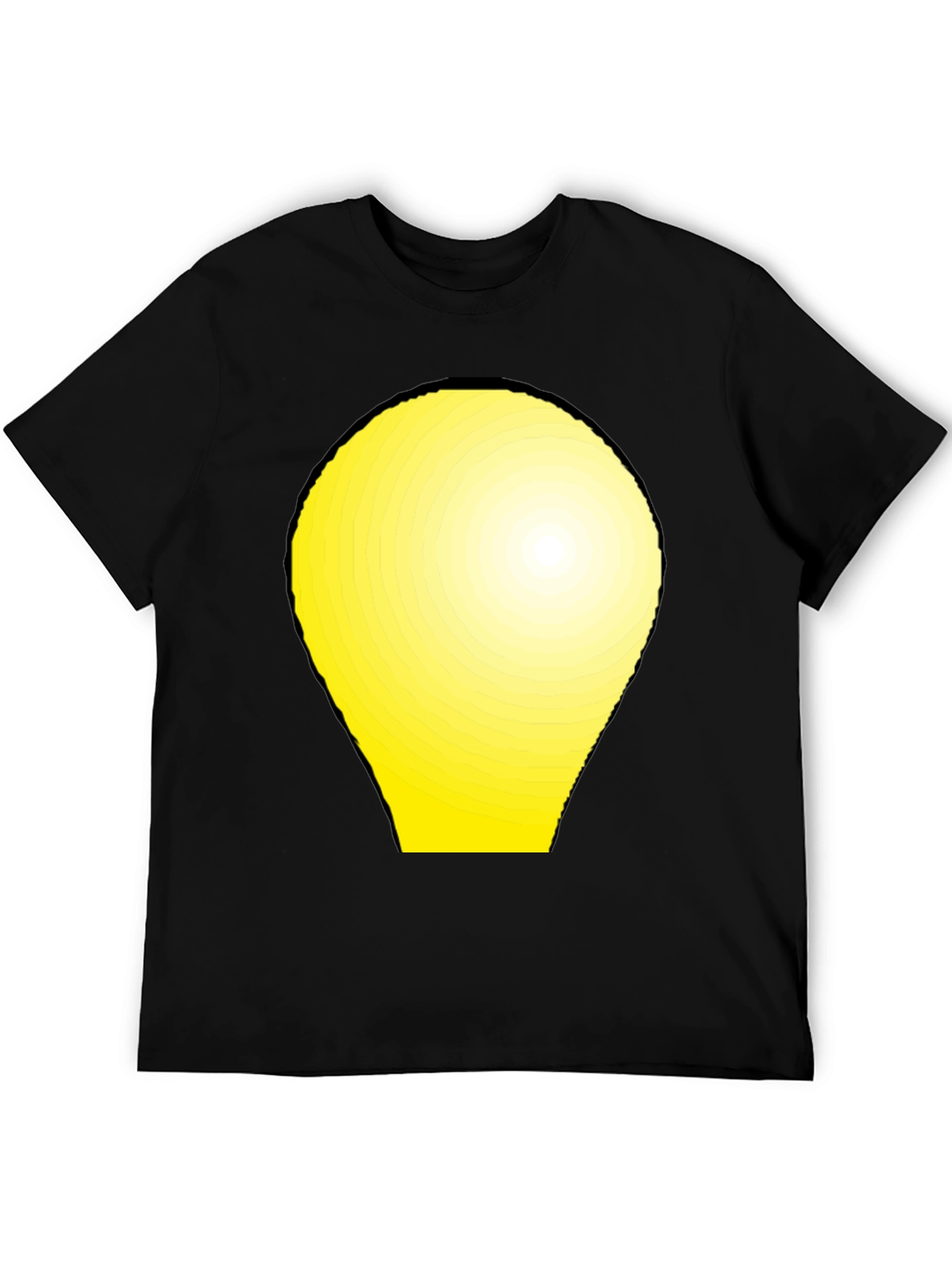 Modern Graphic Tee - Yellow Light Bulb Design