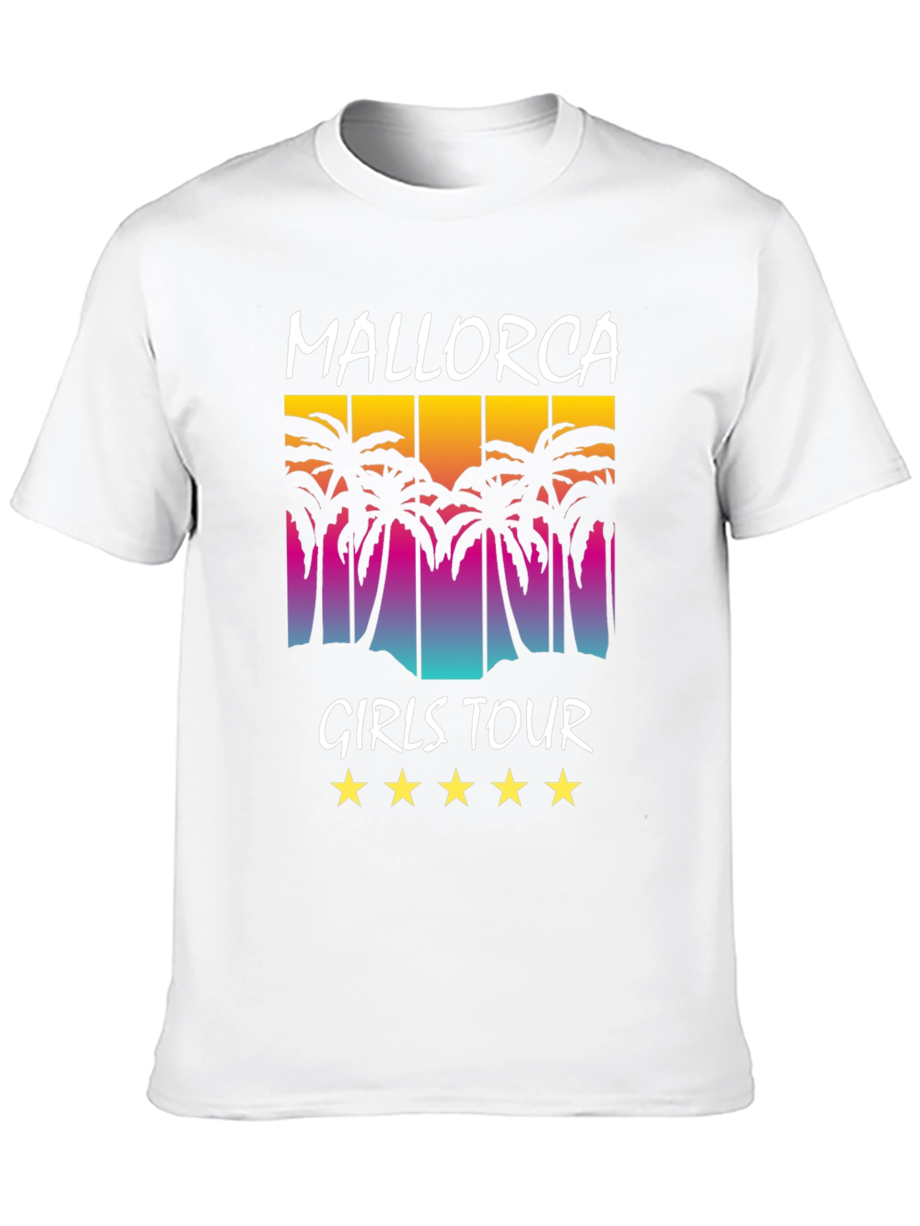Mallorca Girls Tour Black T-Shirt Palm Tree Design