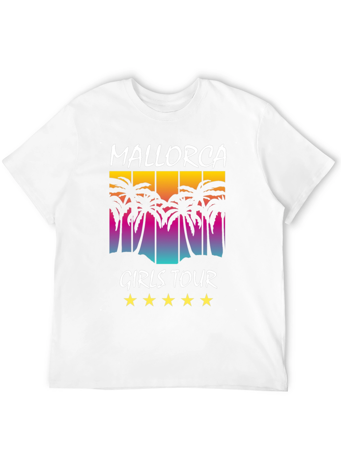 Mallorca Girls Tour Black T-Shirt Palm Tree Design