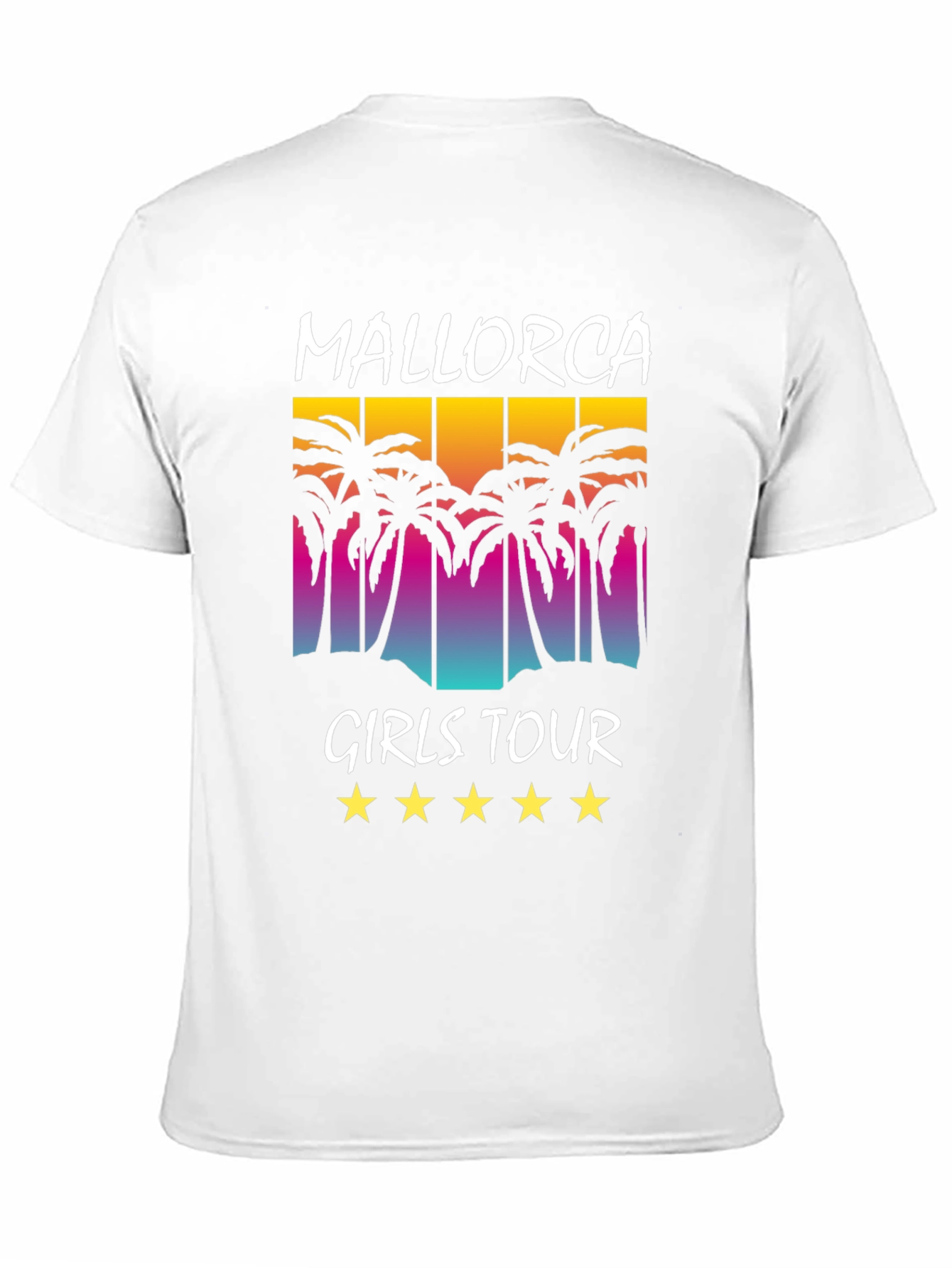 Mallorca Girls Tour Black T-Shirt Palm Tree Design