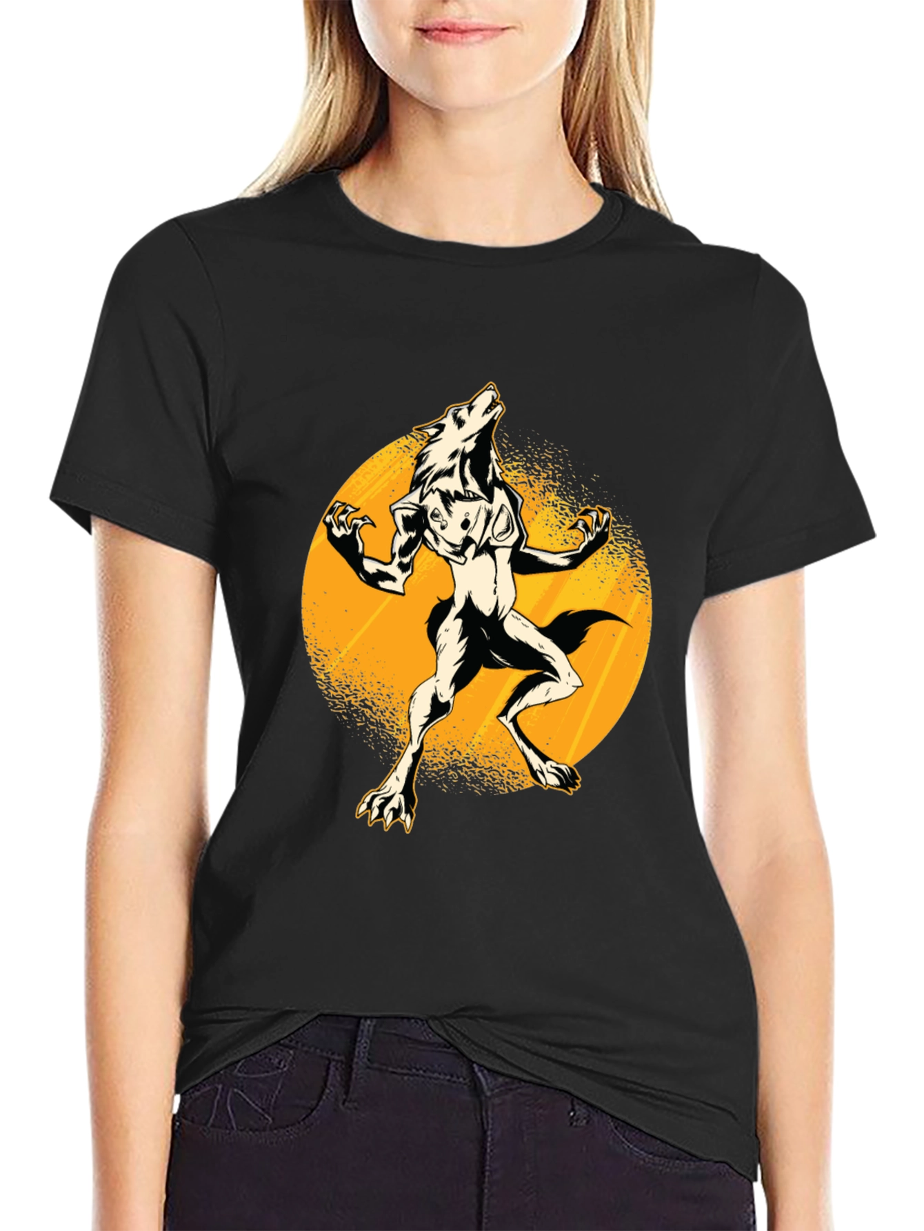 Werewolf Moon Black T-Shirt