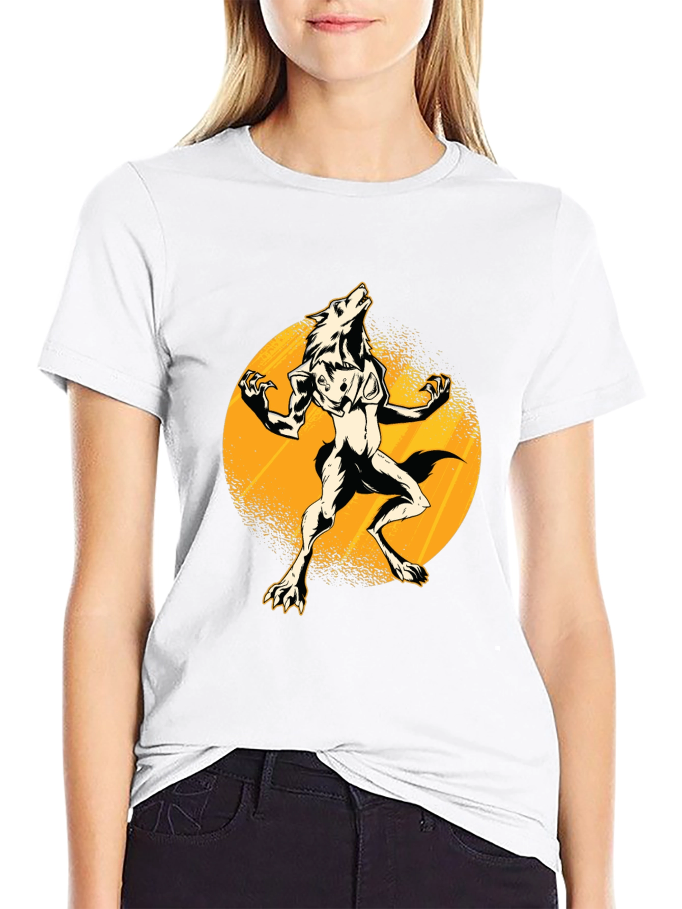 Werewolf Moon Black T-Shirt