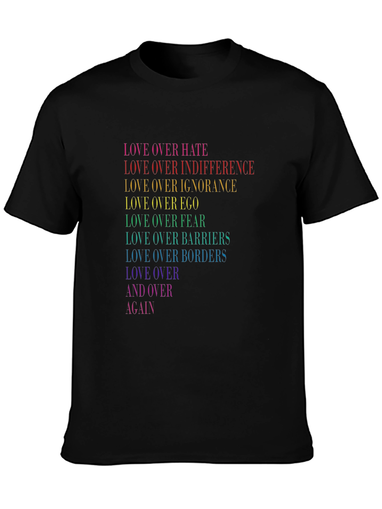 Love Over Hate Rainbow Pride T-Shirt
