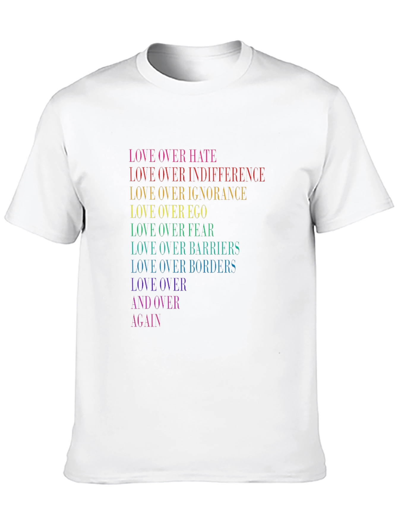 Love Over Hate Rainbow Pride T-Shirt