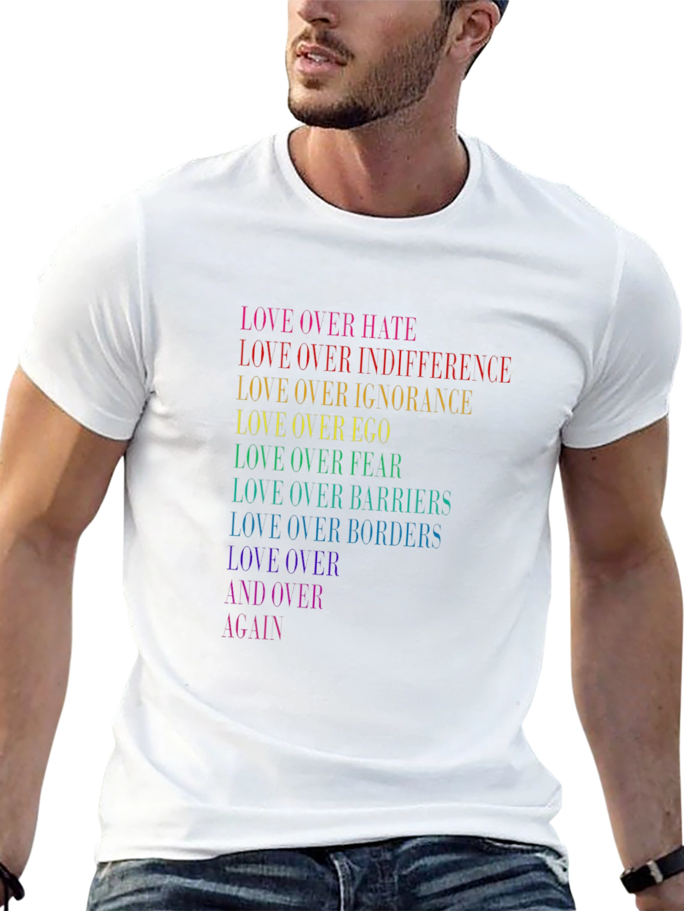 Love Over Hate Rainbow Pride T-Shirt
