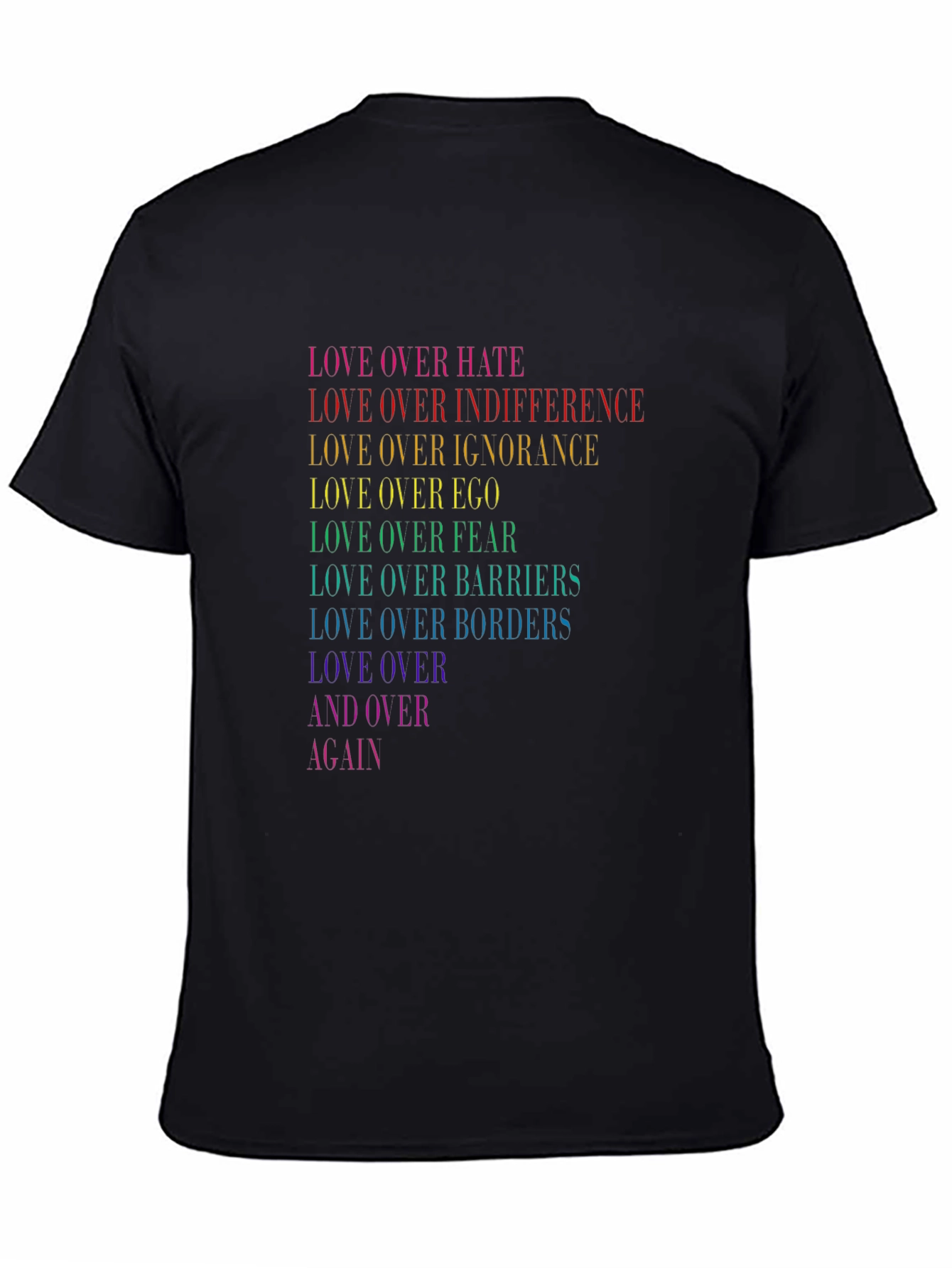 Love Over Hate Rainbow Pride T-Shirt