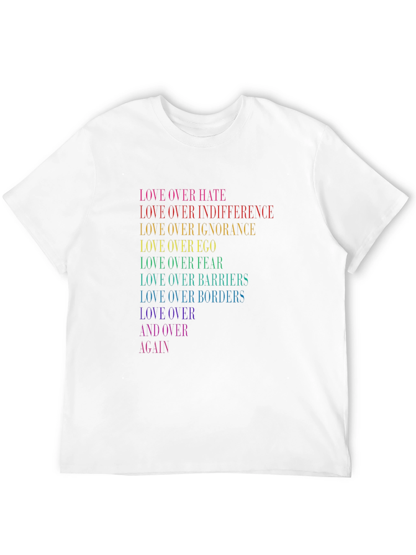 Love Over Hate Rainbow Pride T-Shirt