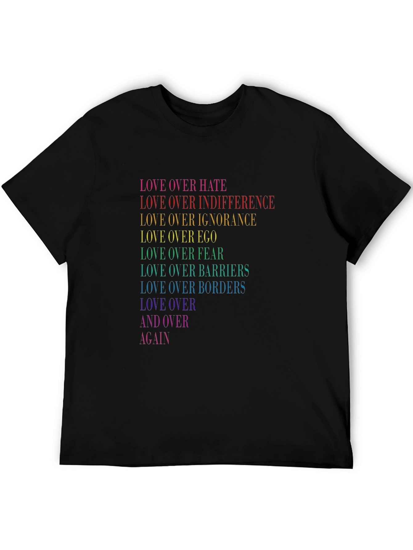Love Over Hate Rainbow Pride T-Shirt