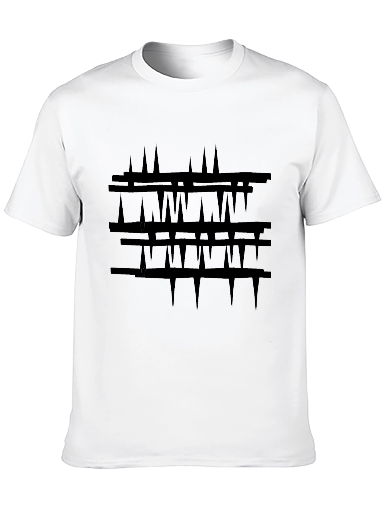 Abstract Black Graphic Tee - Modern Art Shirt