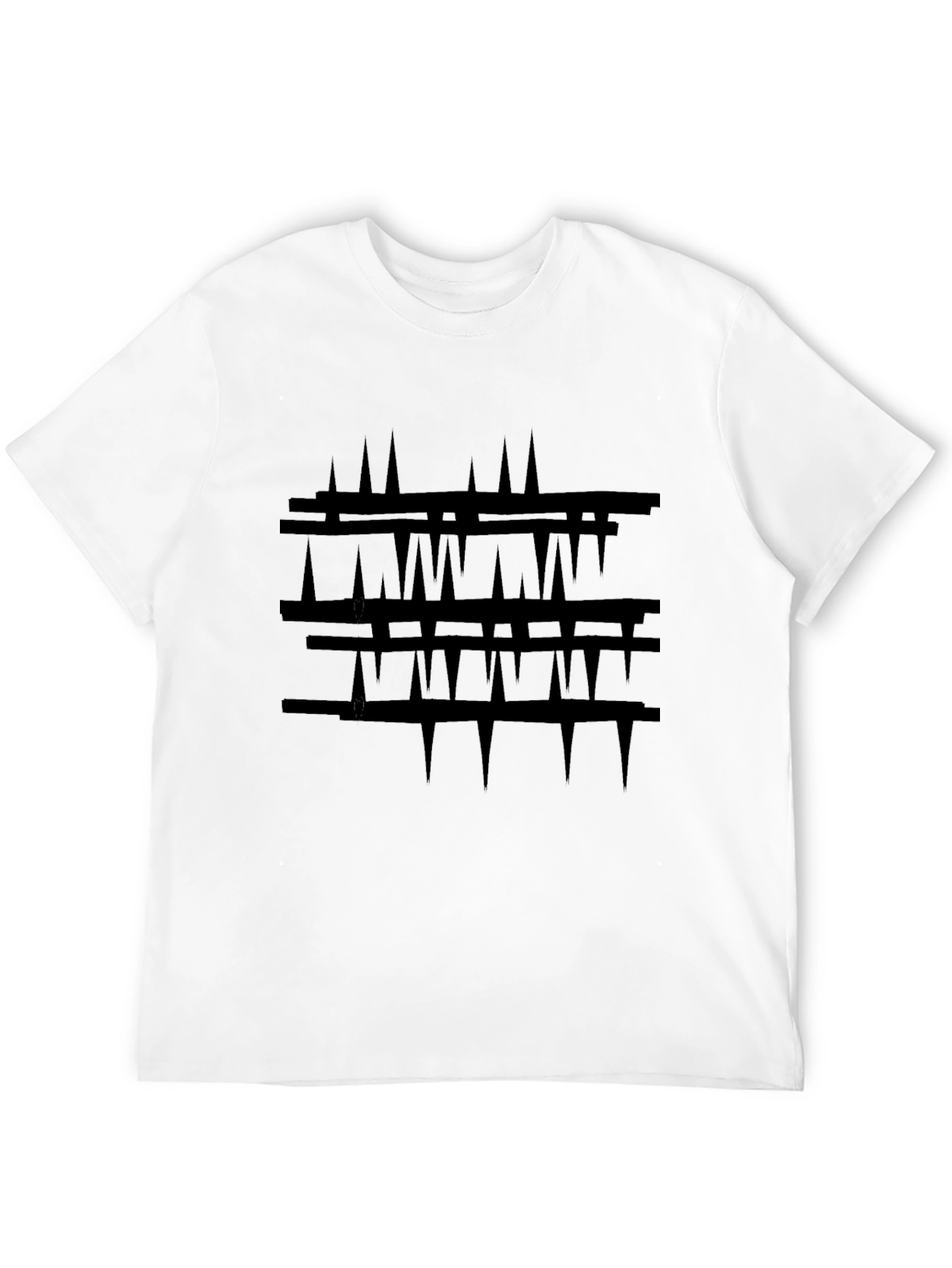 Abstract Black Graphic Tee - Modern Art Shirt