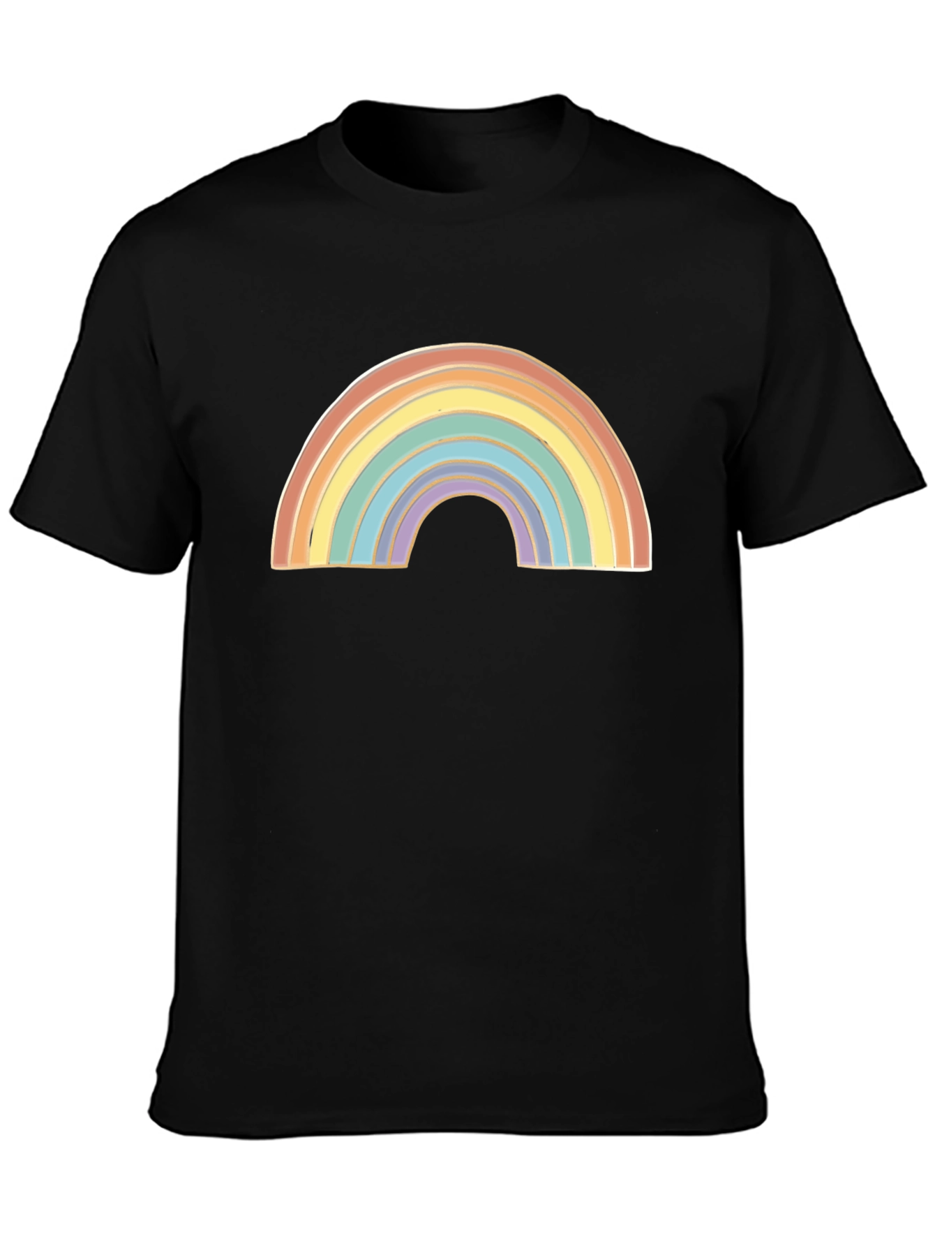 Rainbow Graphic Black T-Shirt