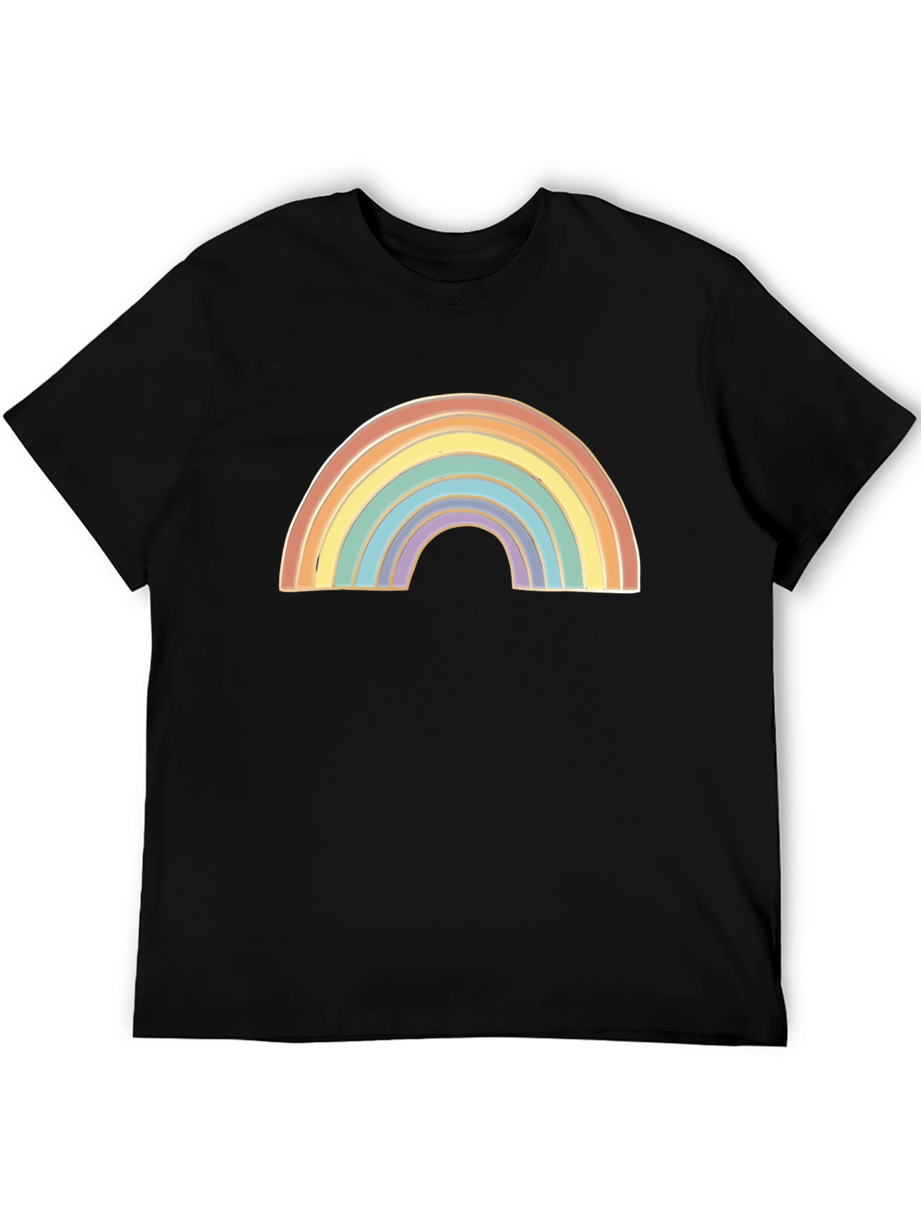 Rainbow Graphic Black T-Shirt