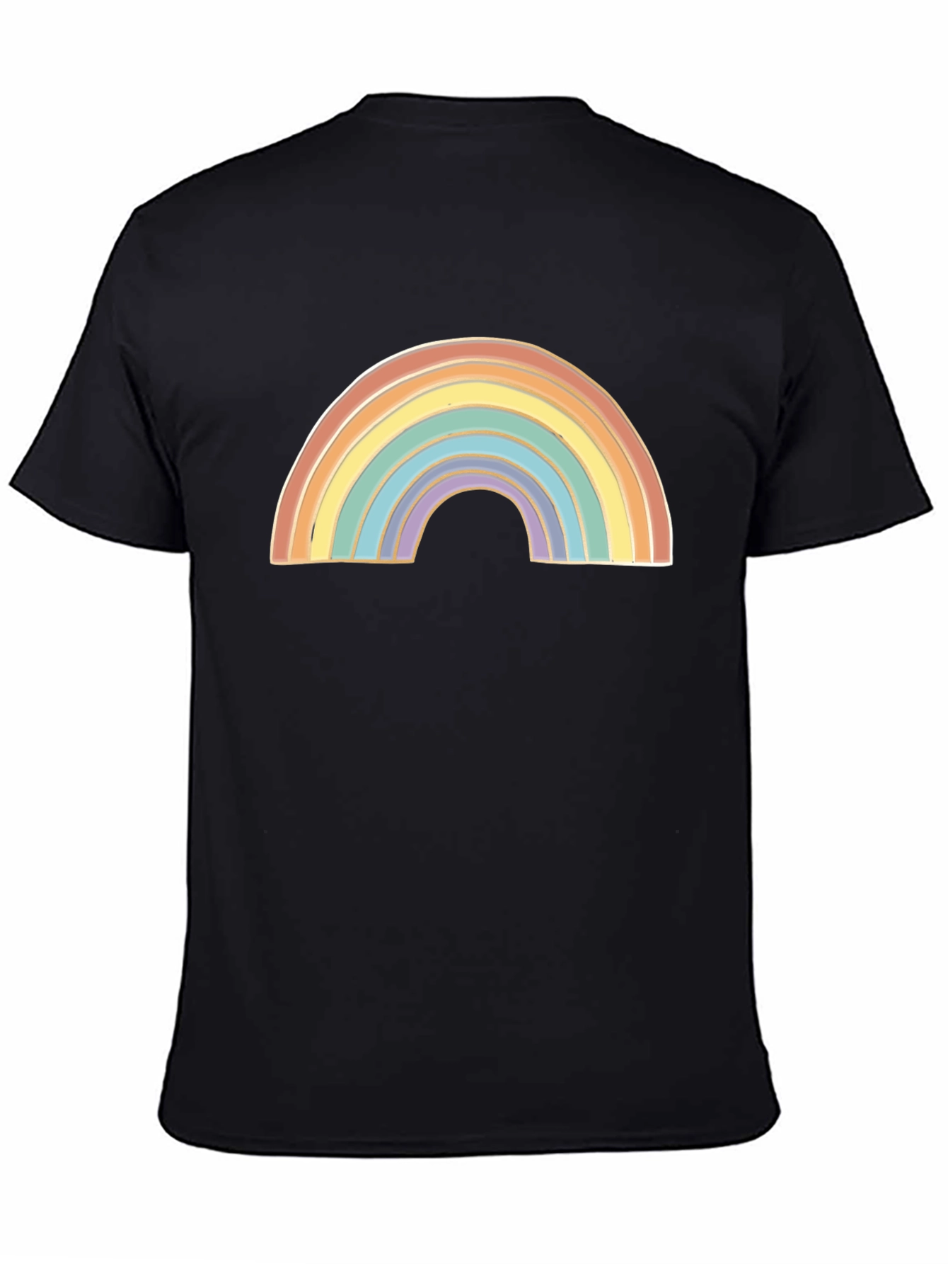 Rainbow Graphic Black T-Shirt