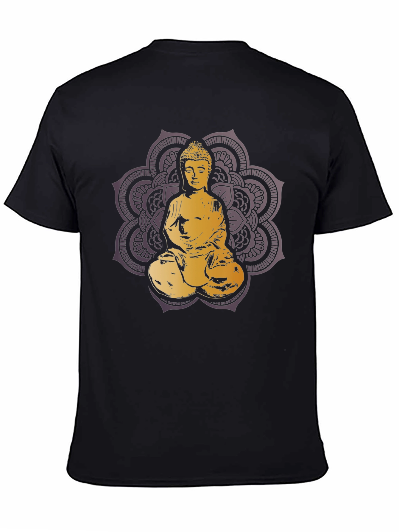Buddha Mandala Graphic T-Shirt - Black