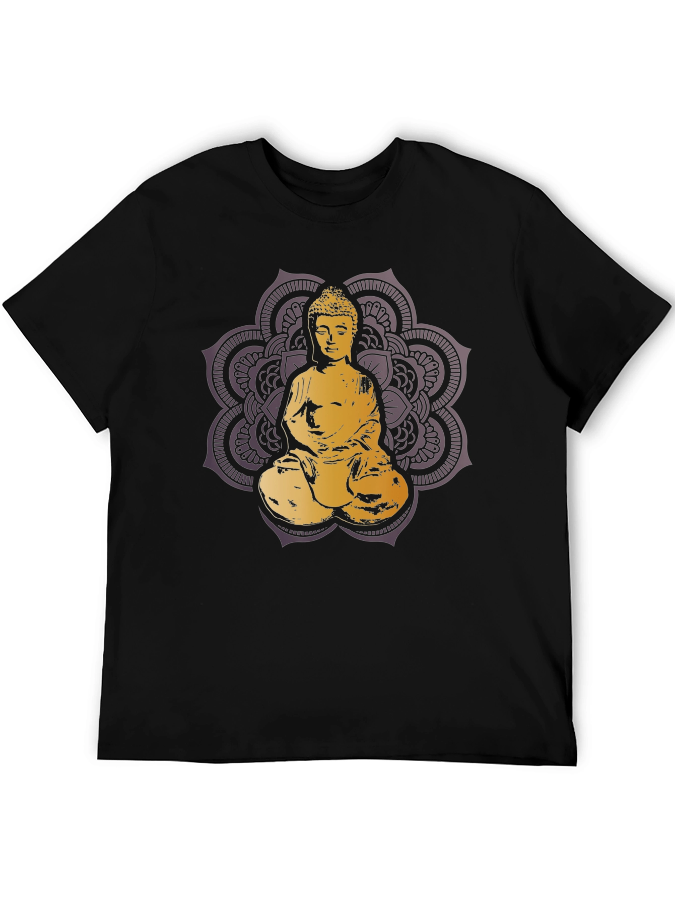 Buddha Mandala Graphic T-Shirt - Black