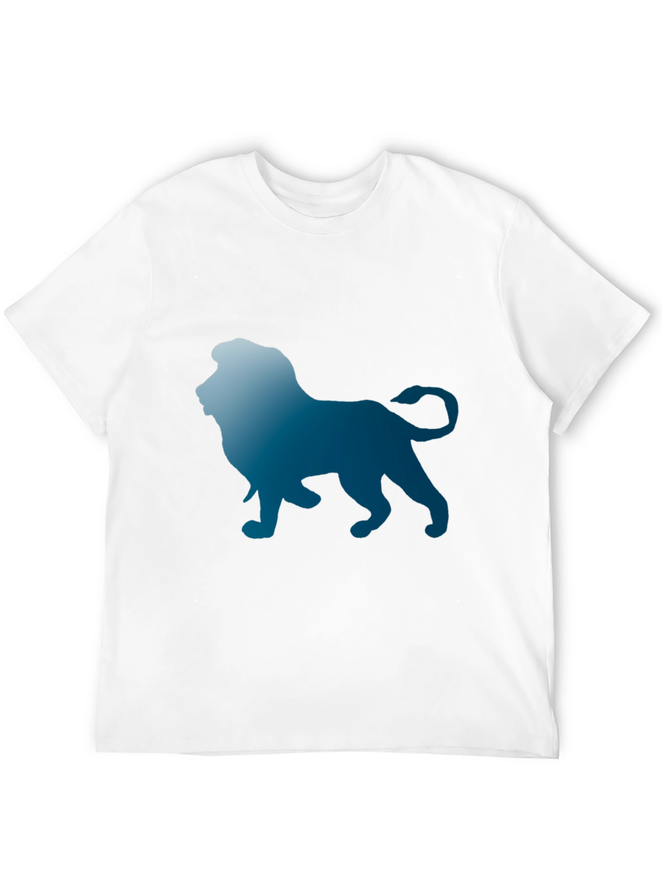 Lion Graphic Print Mens Tee - Black