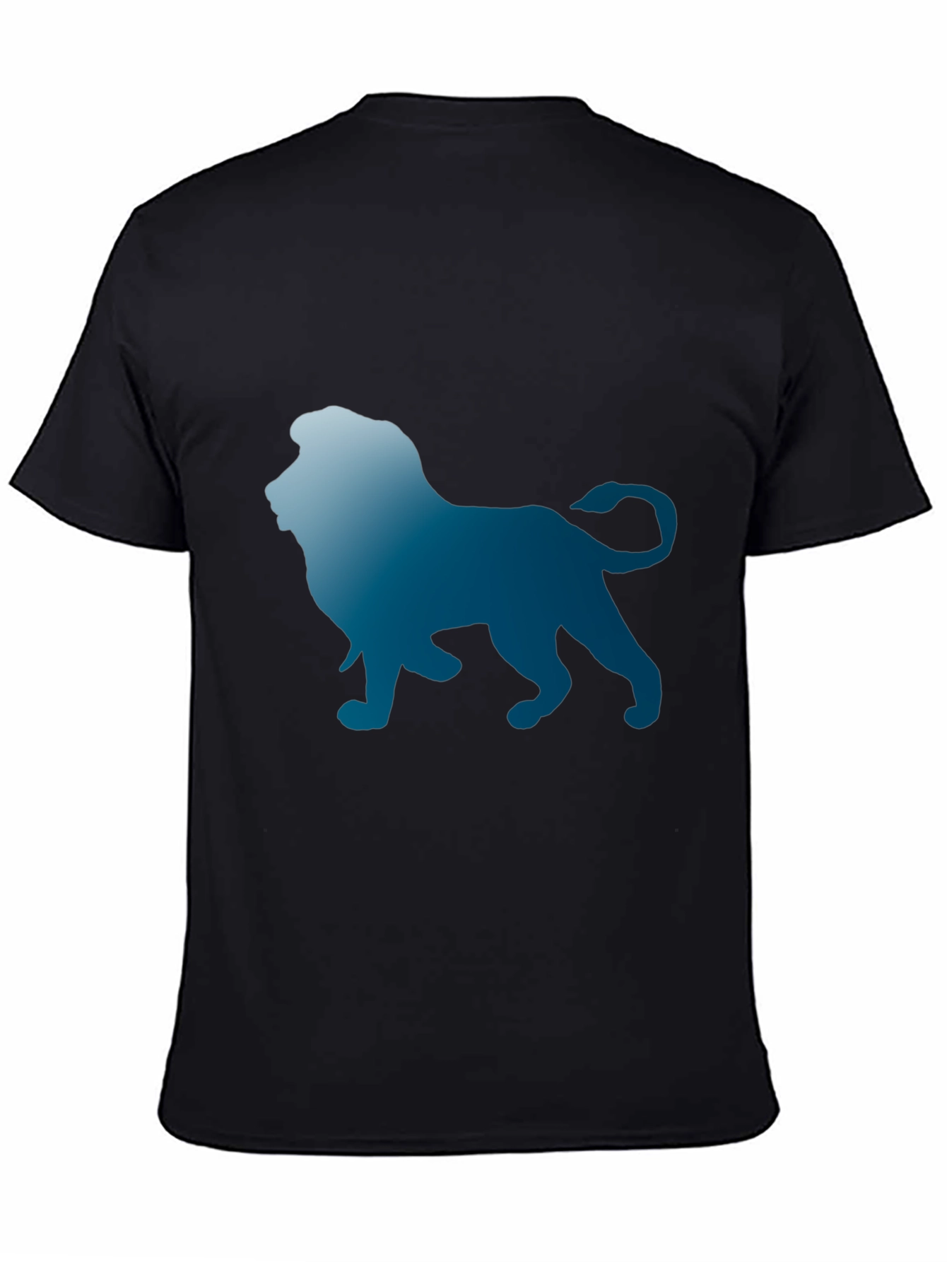Lion Graphic Print Mens Tee - Black