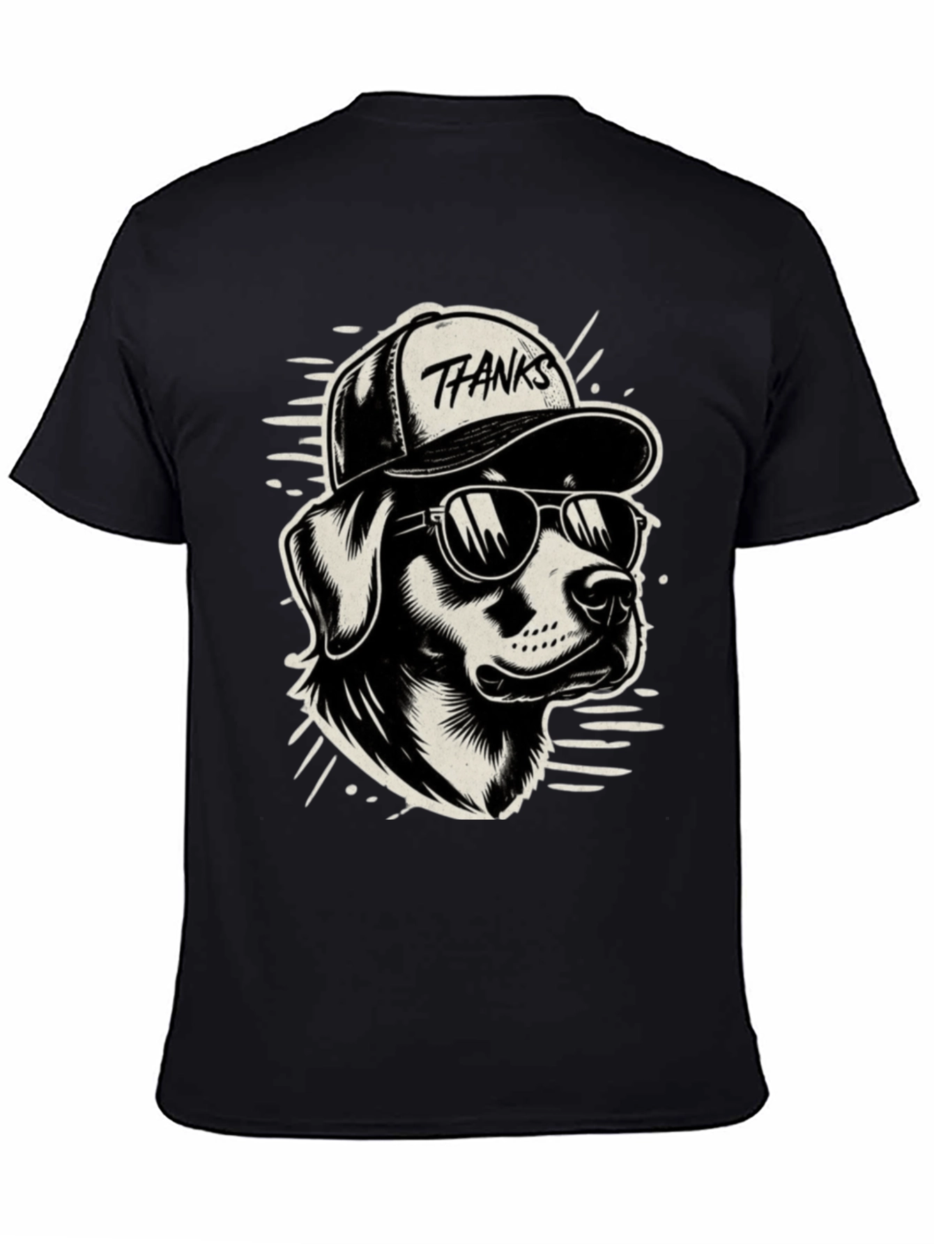 Cool Dog T-Shirt - Thanks Cap & Sunglasses
