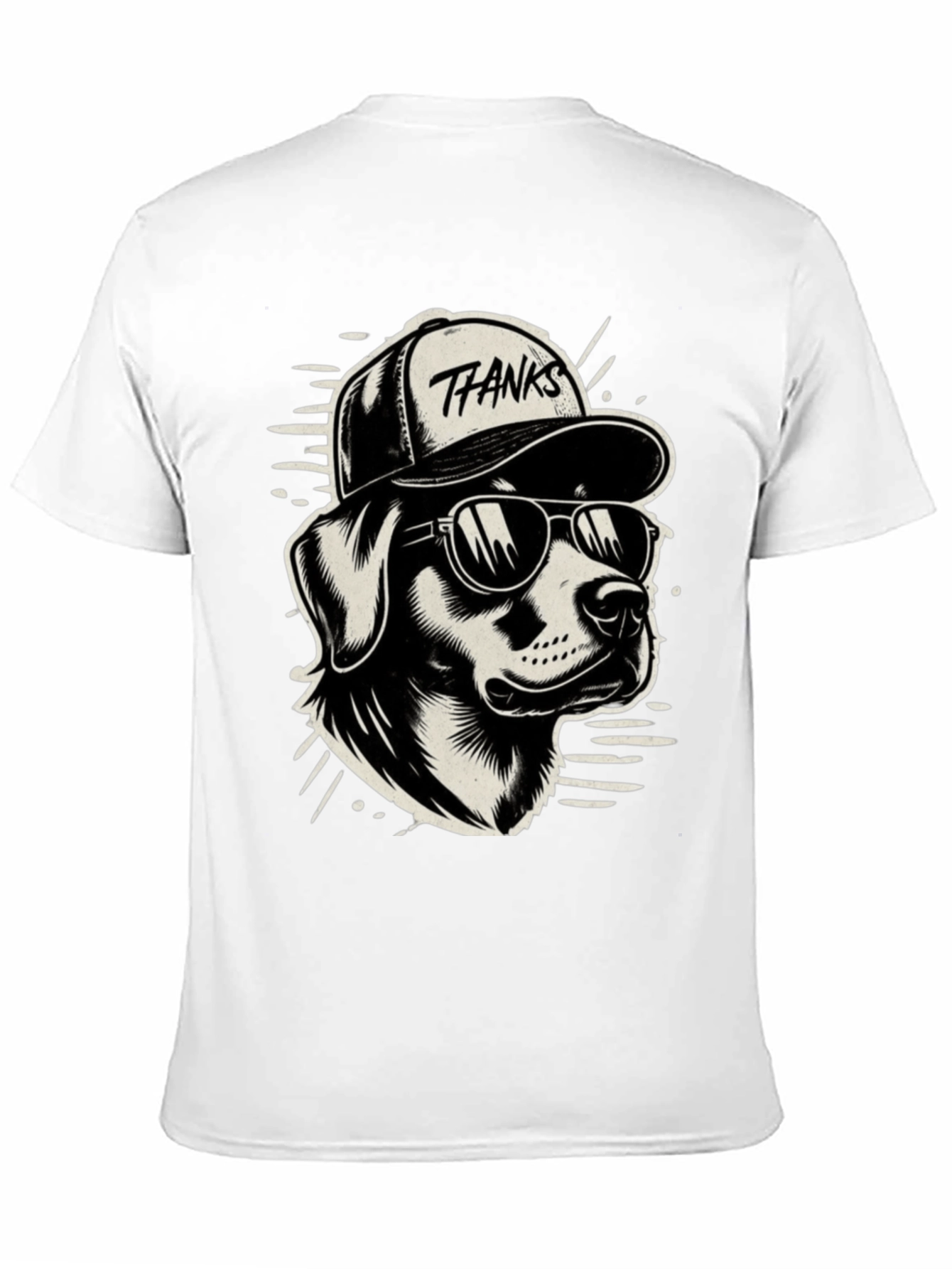 Cool Dog T-Shirt - Thanks Cap & Sunglasses