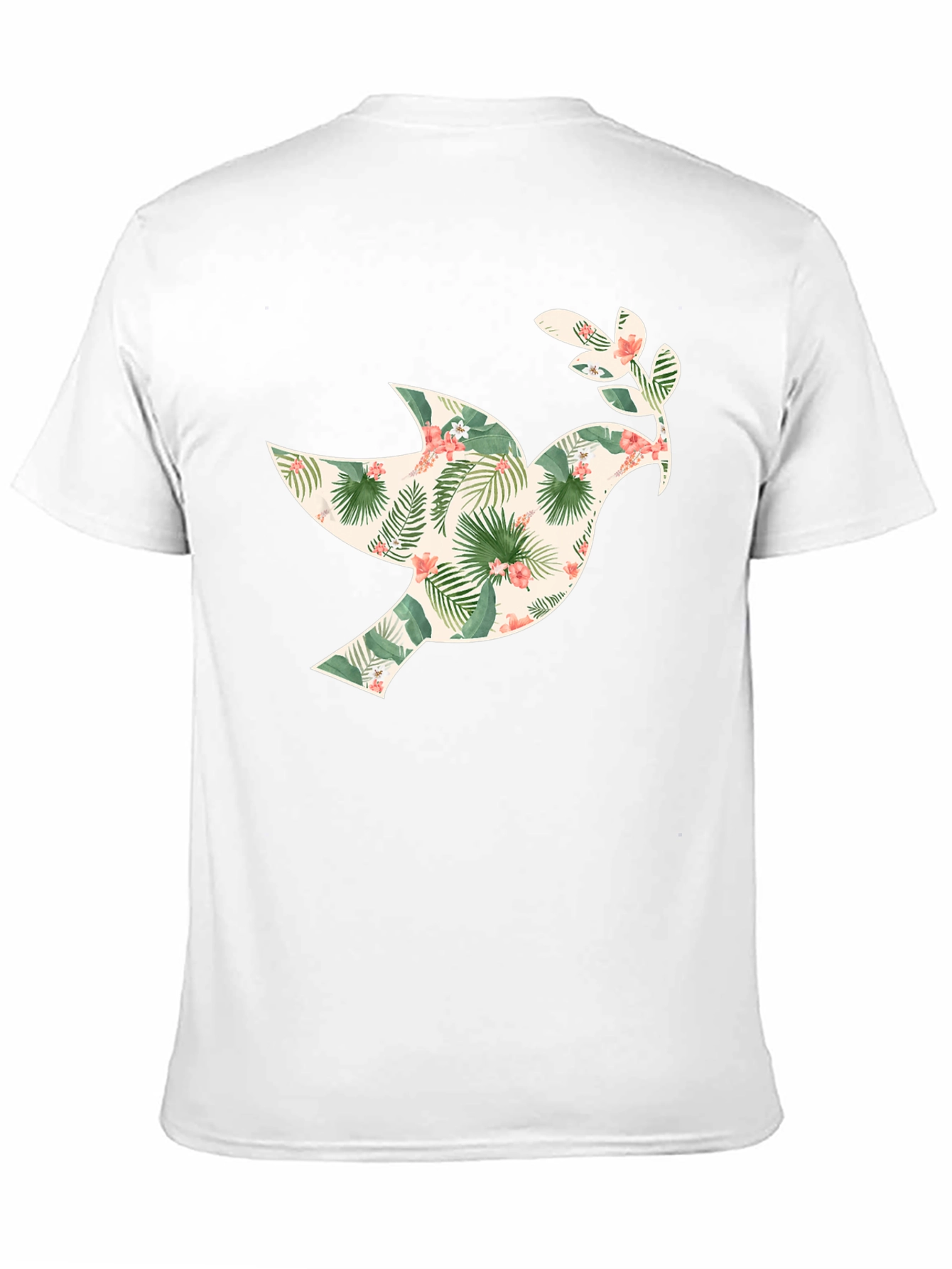 Tropical Dove Graphic Tee - Mens Black T-Shirt