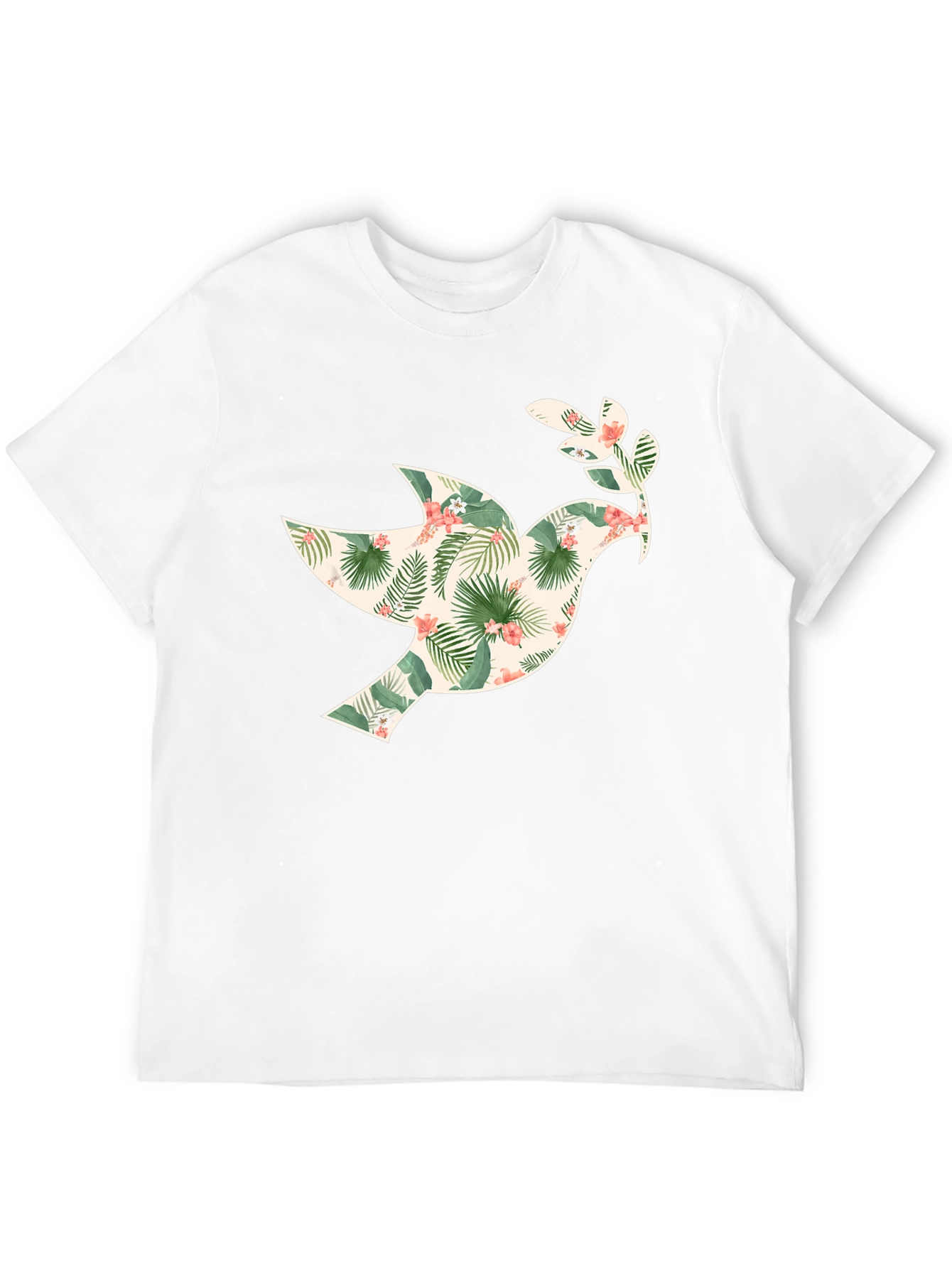 Tropical Dove Graphic Tee - Mens Black T-Shirt