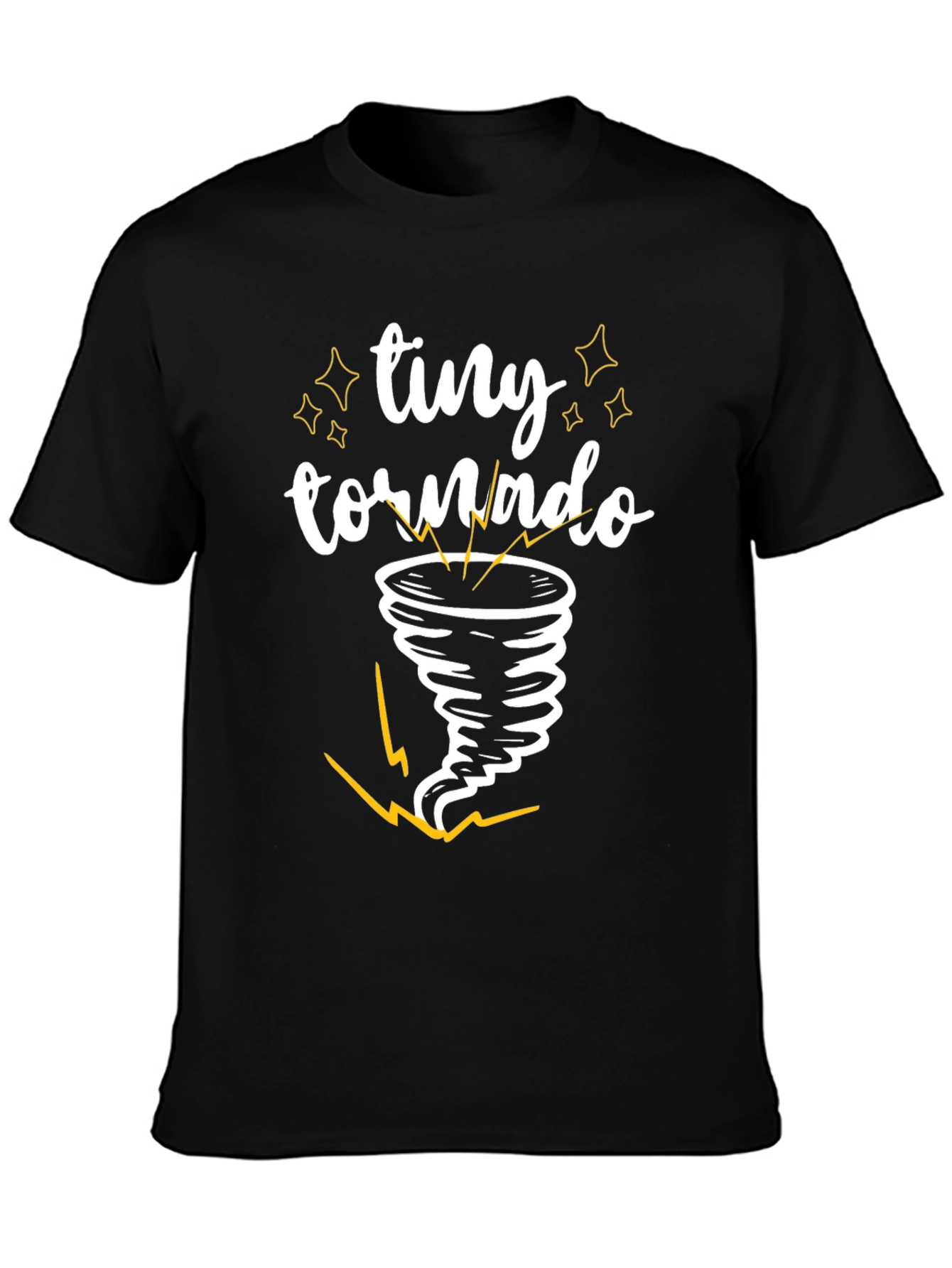 Tiny Tornado Graphic Tee - Black Cotton T-Shirt