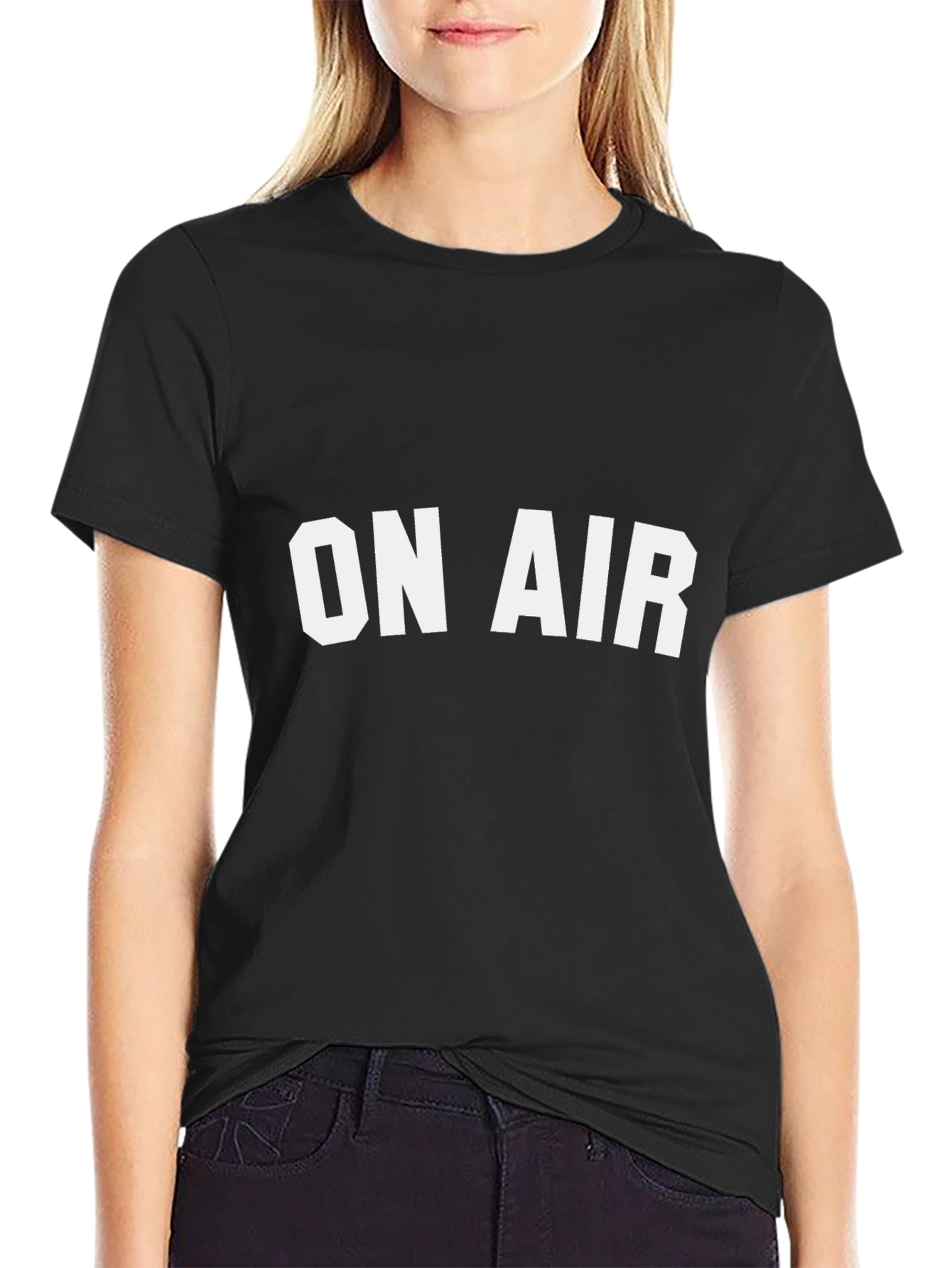 On Air Black Graphic Tee Shirt
