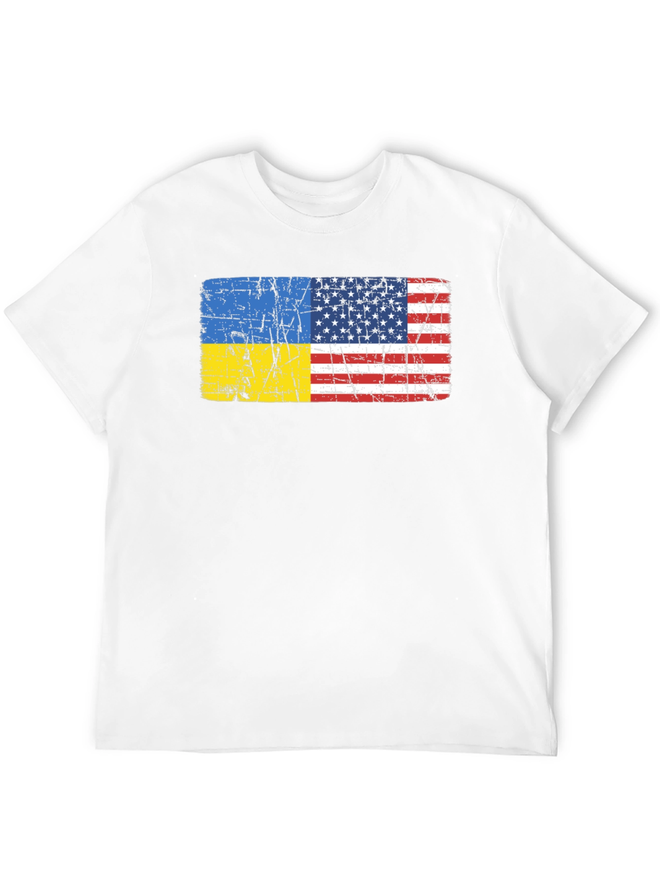 Ukraine USA Flag Graphic Tee