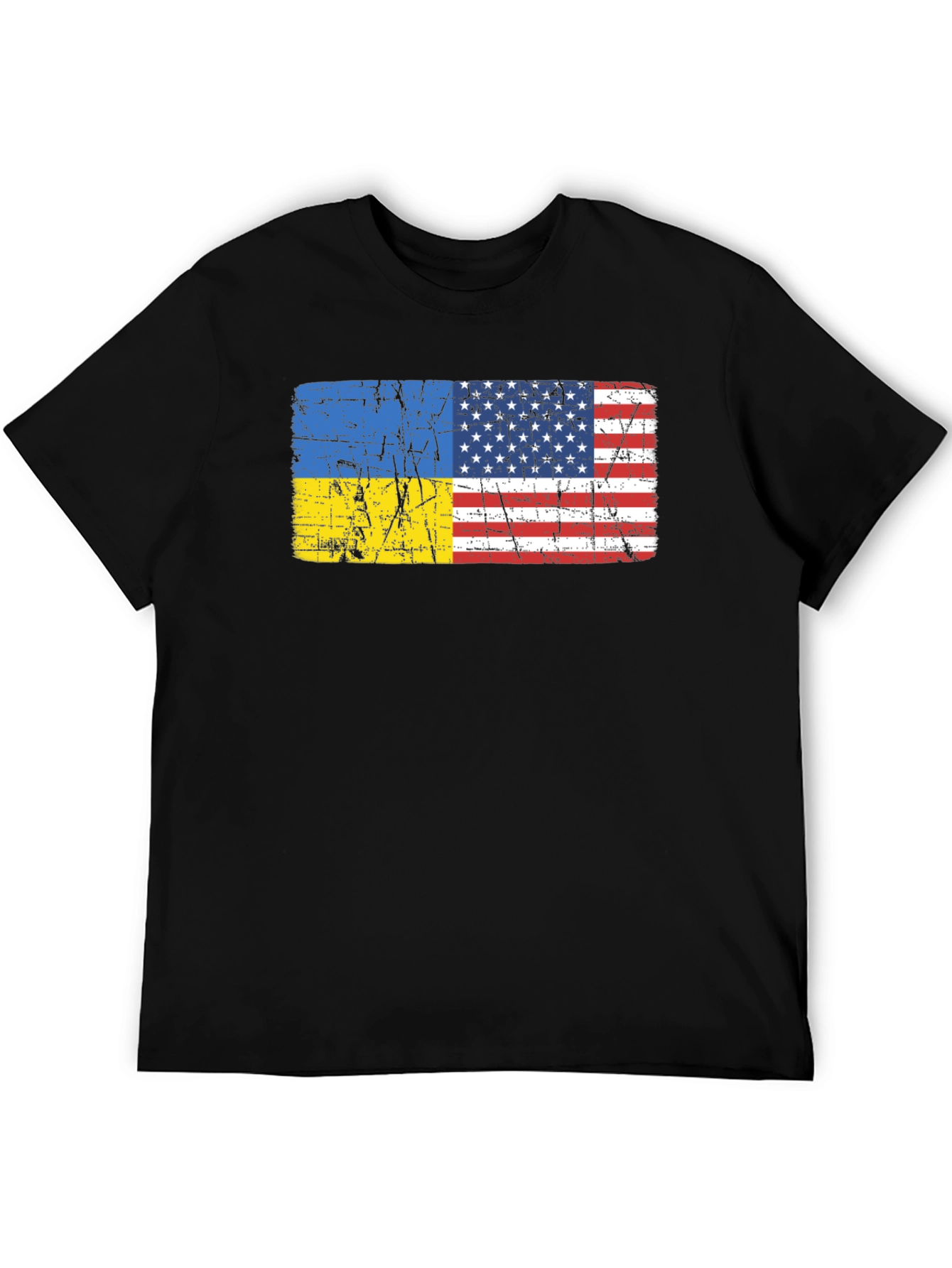 Ukraine USA Flag Graphic Tee