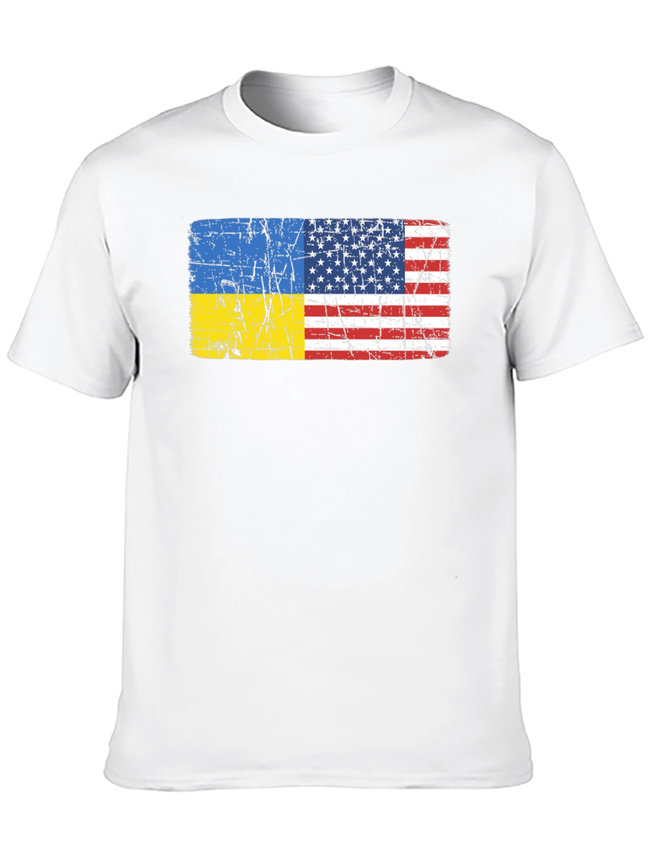 Ukraine USA Flag Graphic Tee
