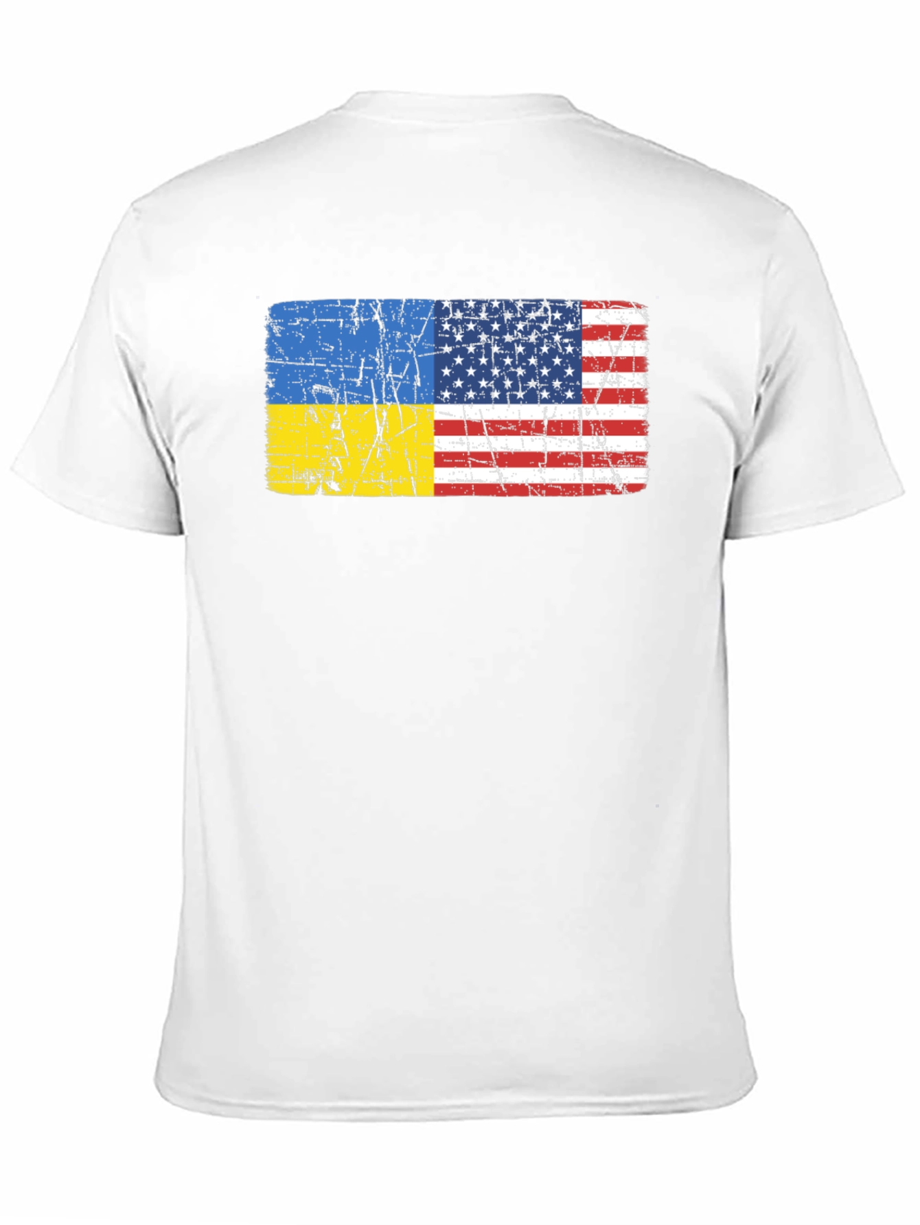 Ukraine USA Flag Graphic Tee
