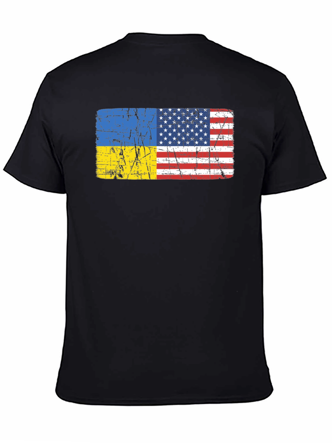 Ukraine USA Flag Graphic Tee