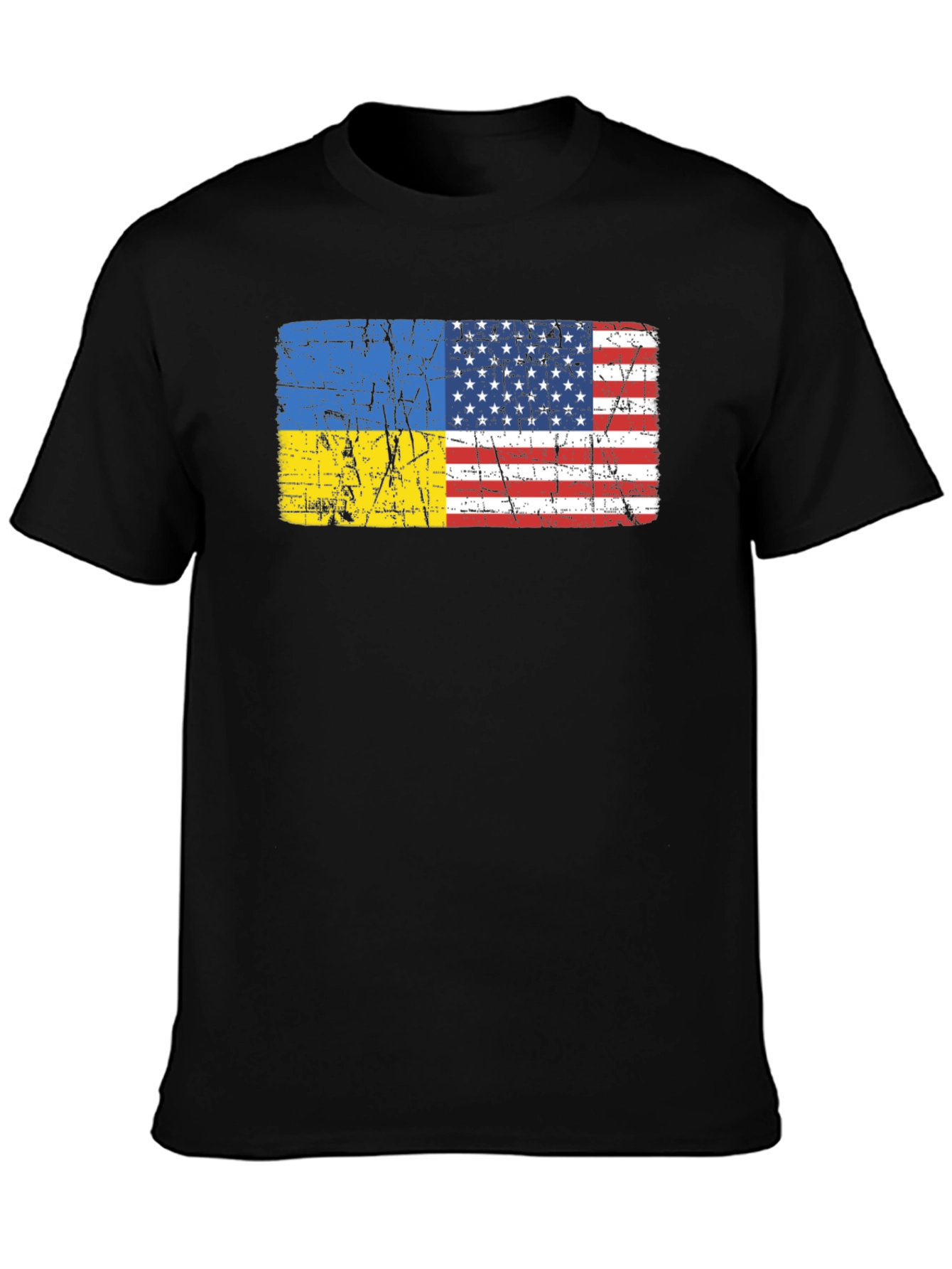 Ukraine USA Flag Graphic Tee