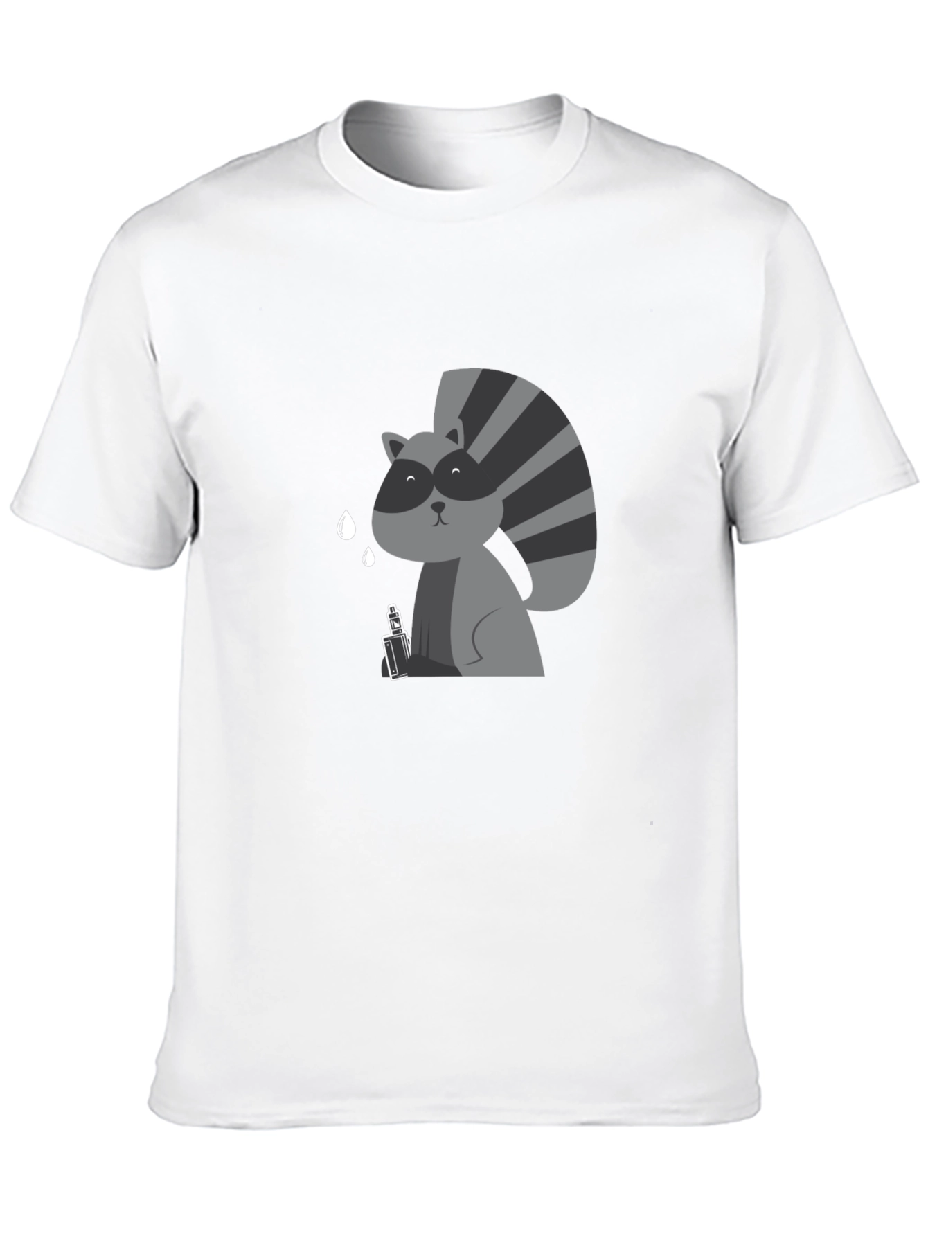 Raccoon Vaping Funny T-Shirt