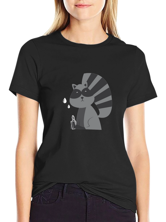 Raccoon Vaping Funny T-Shirt