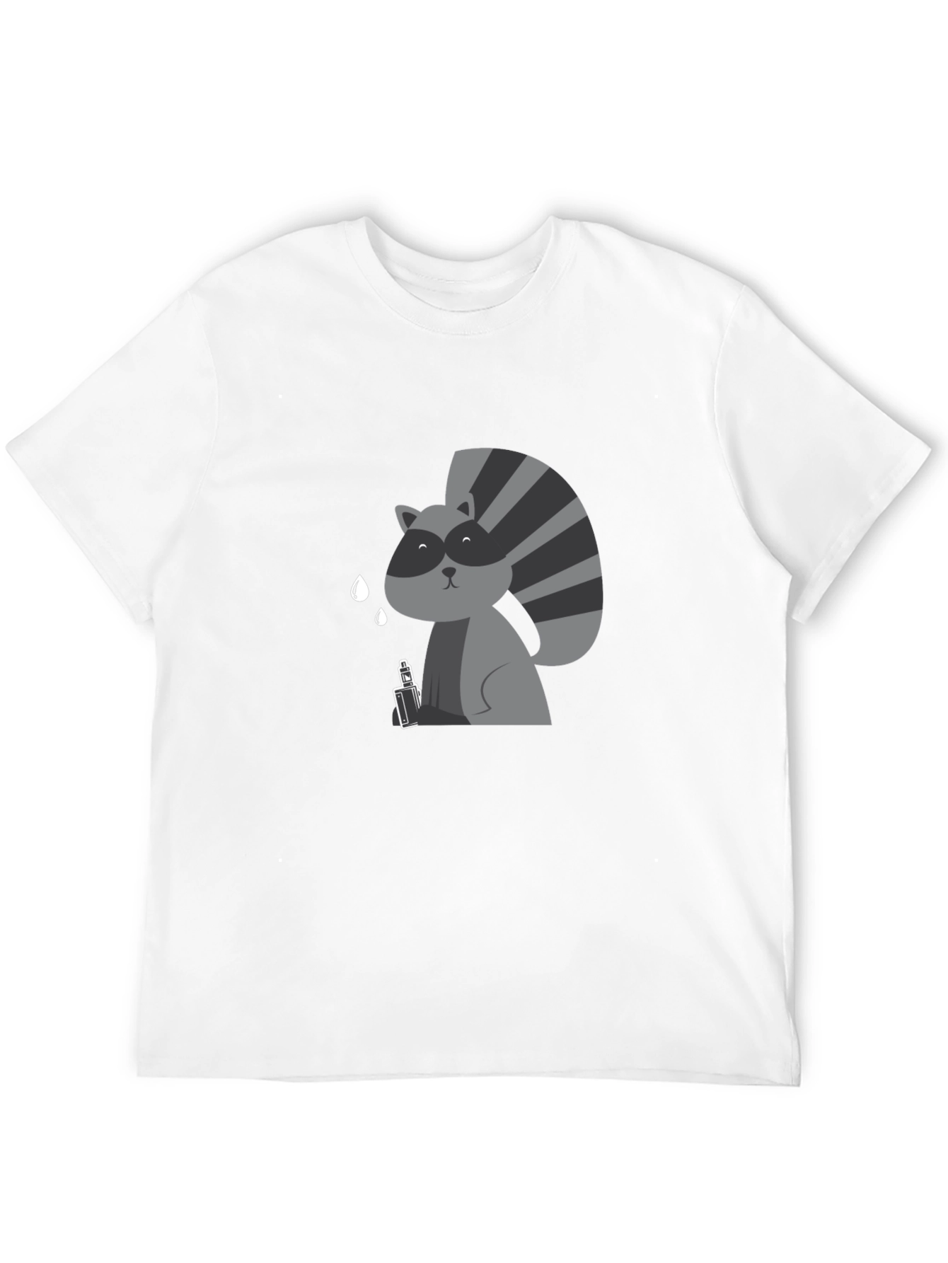 Raccoon Vaping Funny T-Shirt