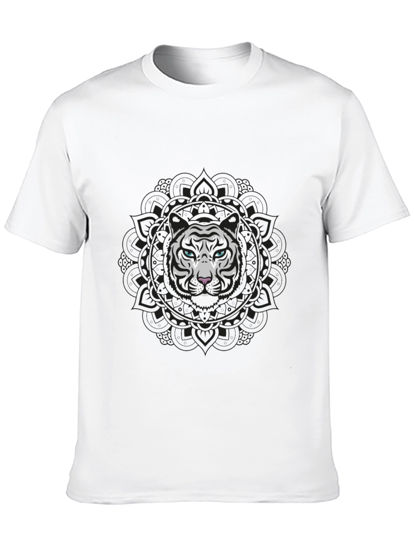 Black Tiger Mandala Graphic Tee - Menswear