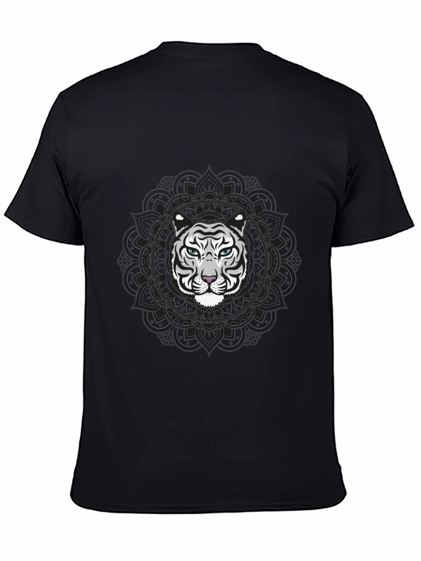 Black Tiger Mandala Graphic Tee - Menswear