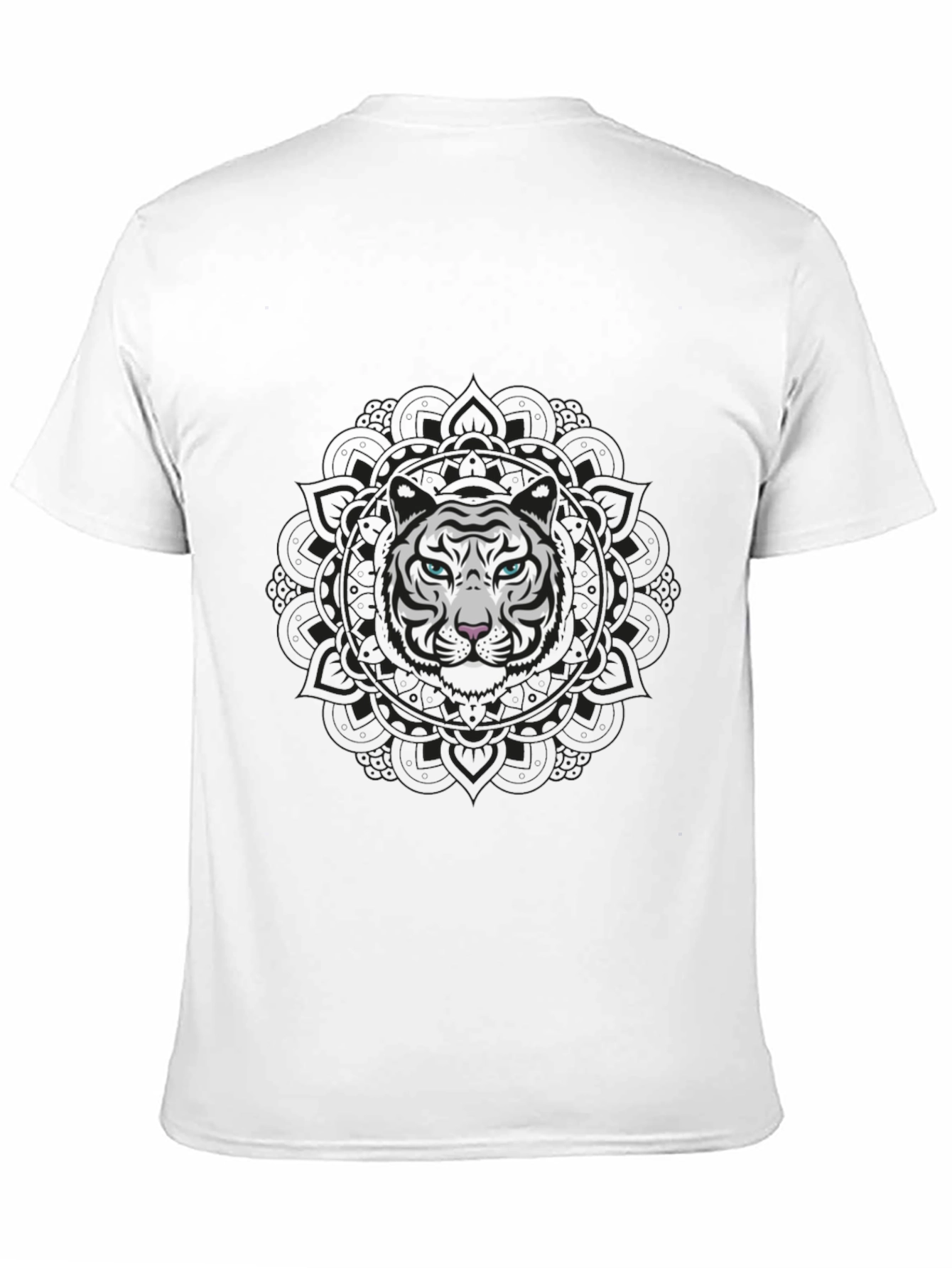 Black Tiger Mandala Graphic Tee - Menswear
