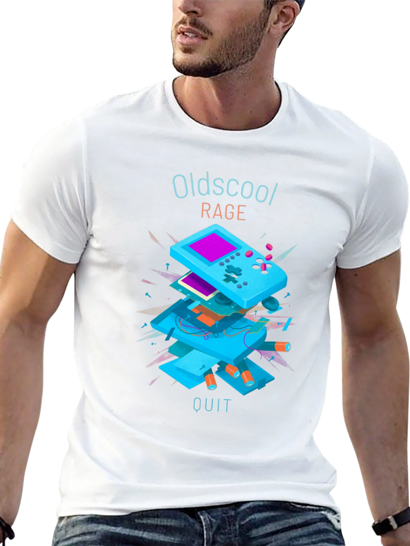 Oldschool Rage Quit T-Shirt - Retro Gamer Style