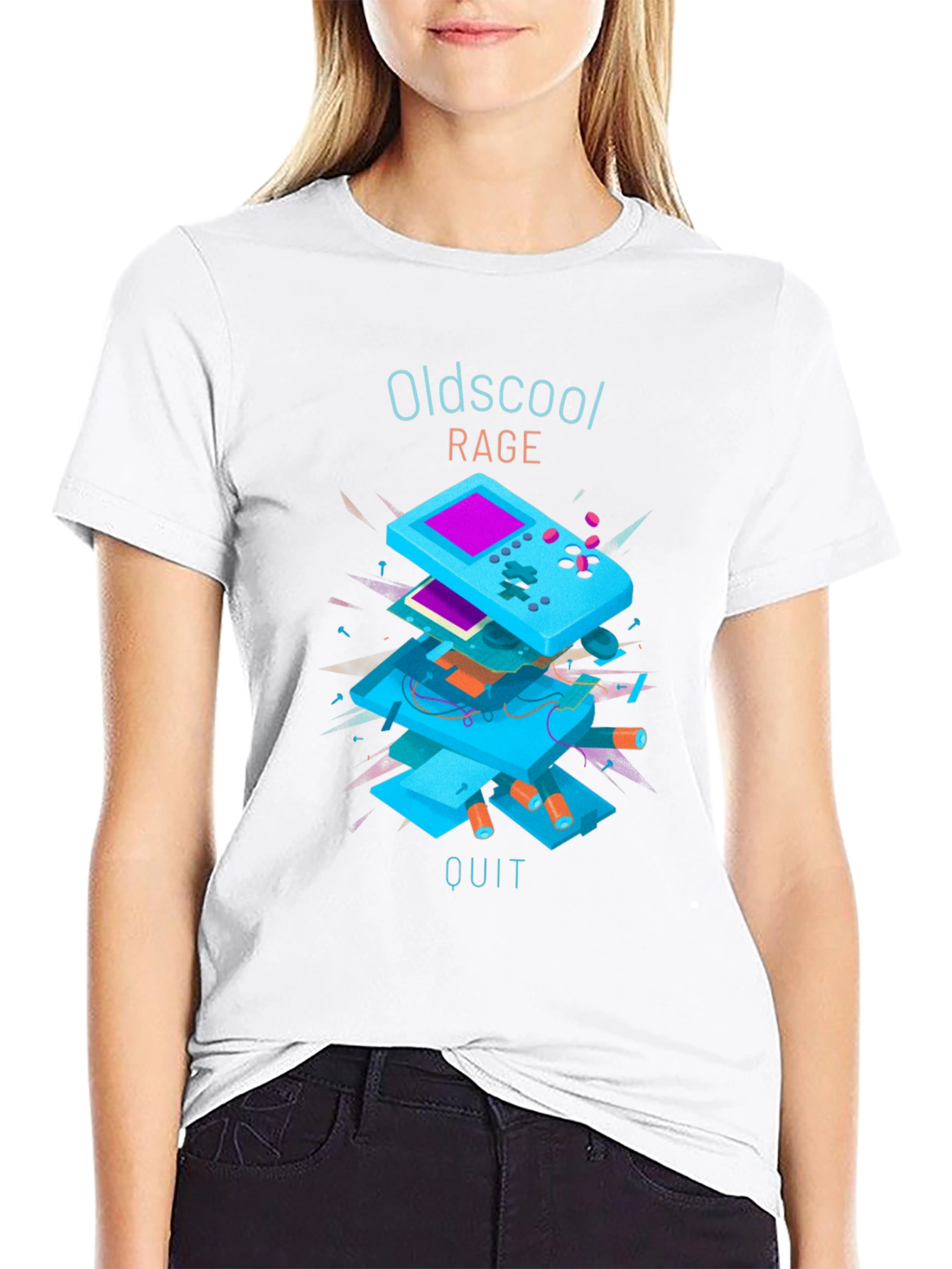Oldschool Rage Quit T-Shirt - Retro Gamer Style