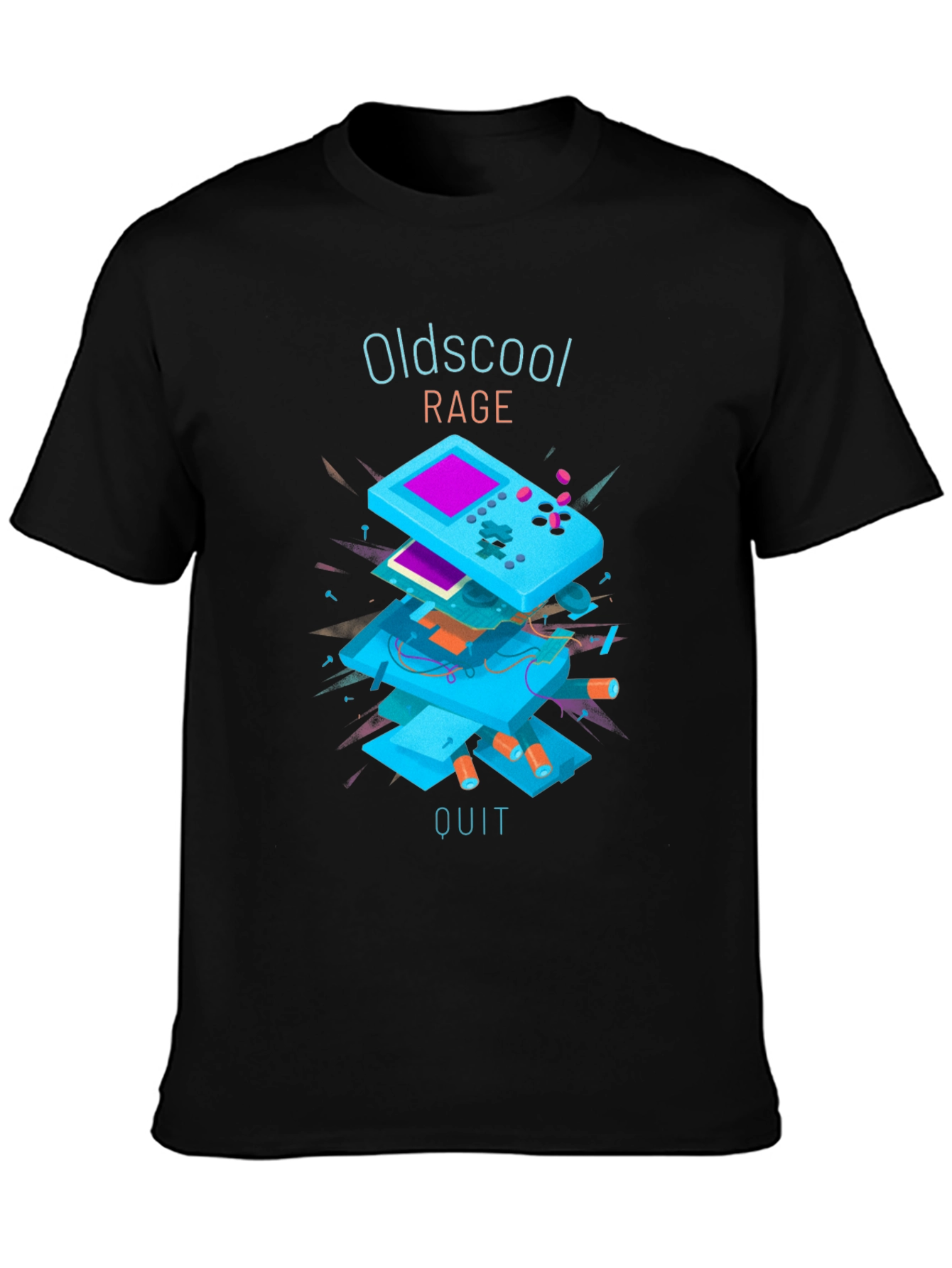 Oldschool Rage Quit T-Shirt - Retro Gamer Style