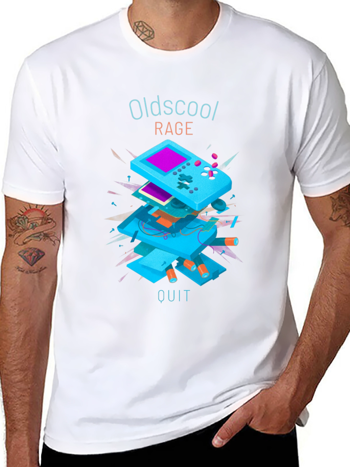Oldschool Rage Quit T-Shirt - Retro Gamer Style
