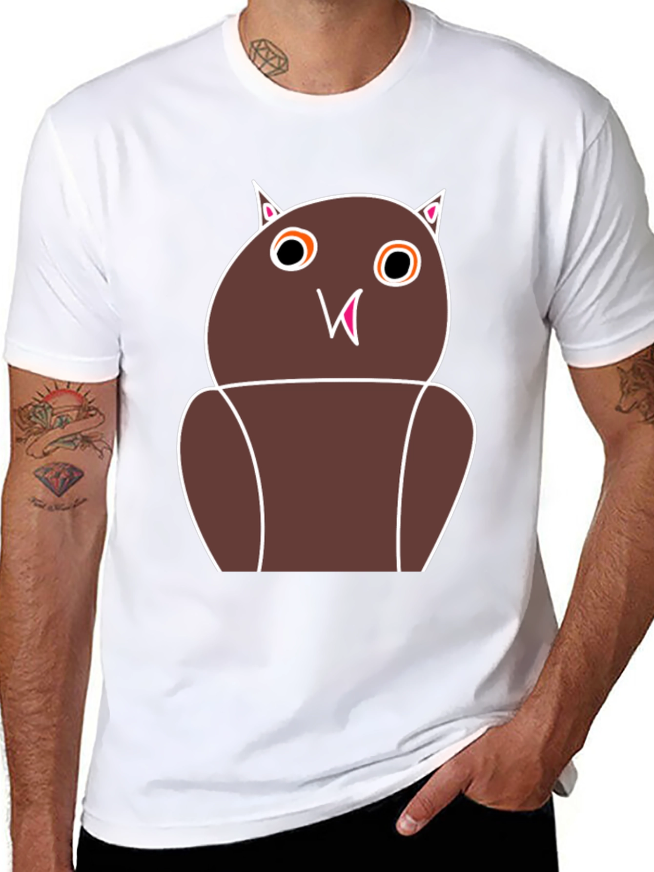 Funny Owl Graphic Tee - Unisex Black T-Shirt
