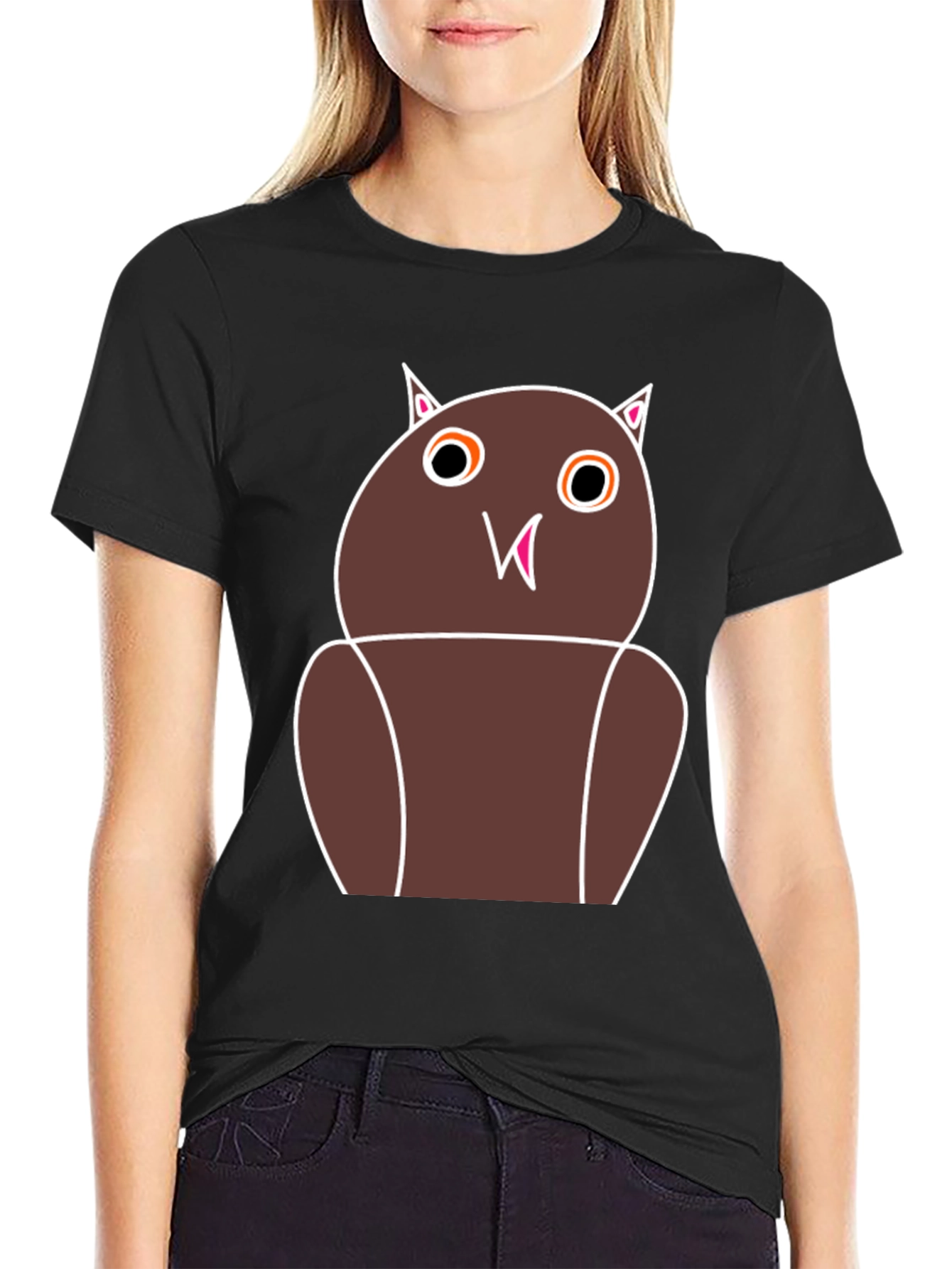 Funny Owl Graphic Tee - Unisex Black T-Shirt