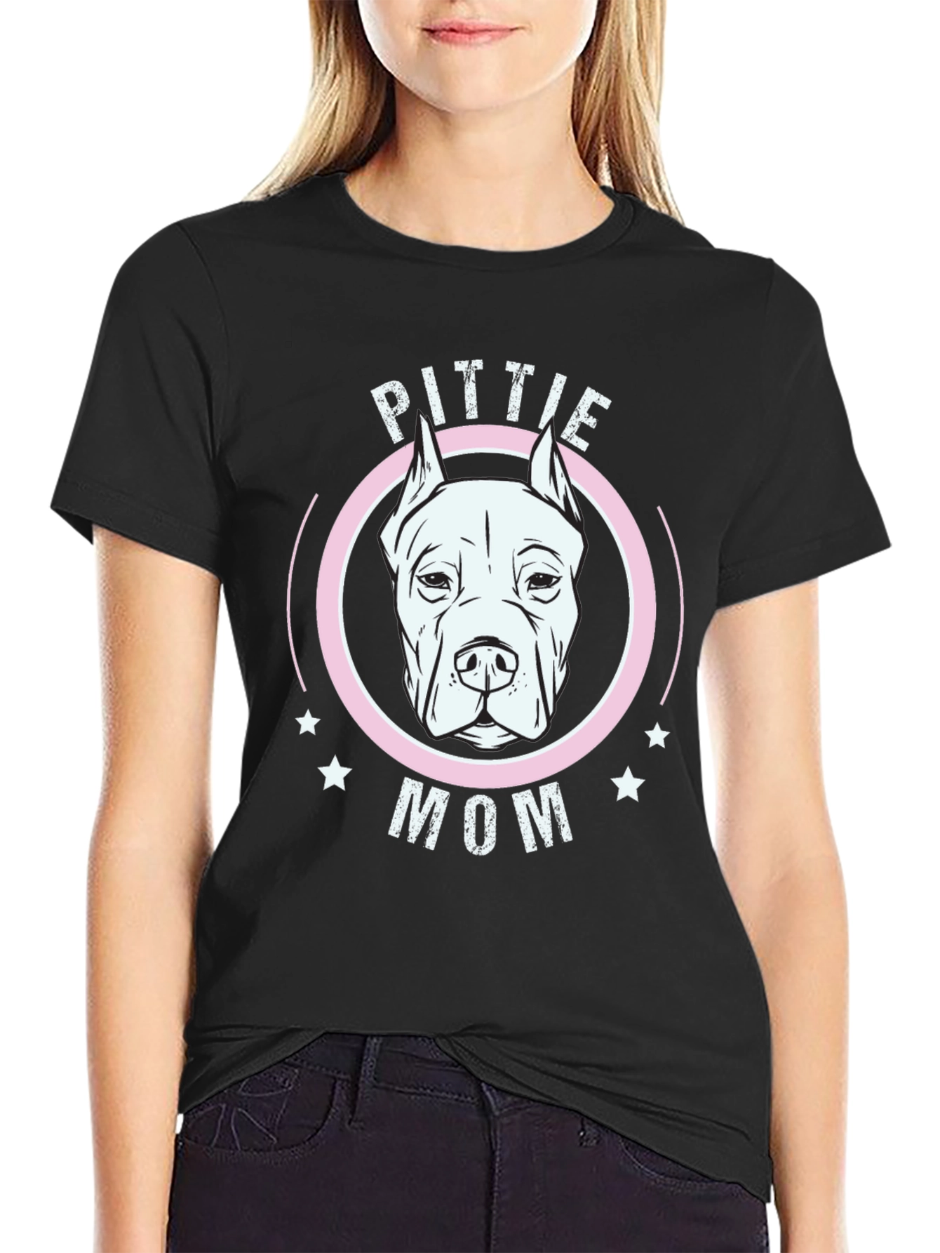 Pittie Mom Graphic T-Shirt - Dog Lover Tee